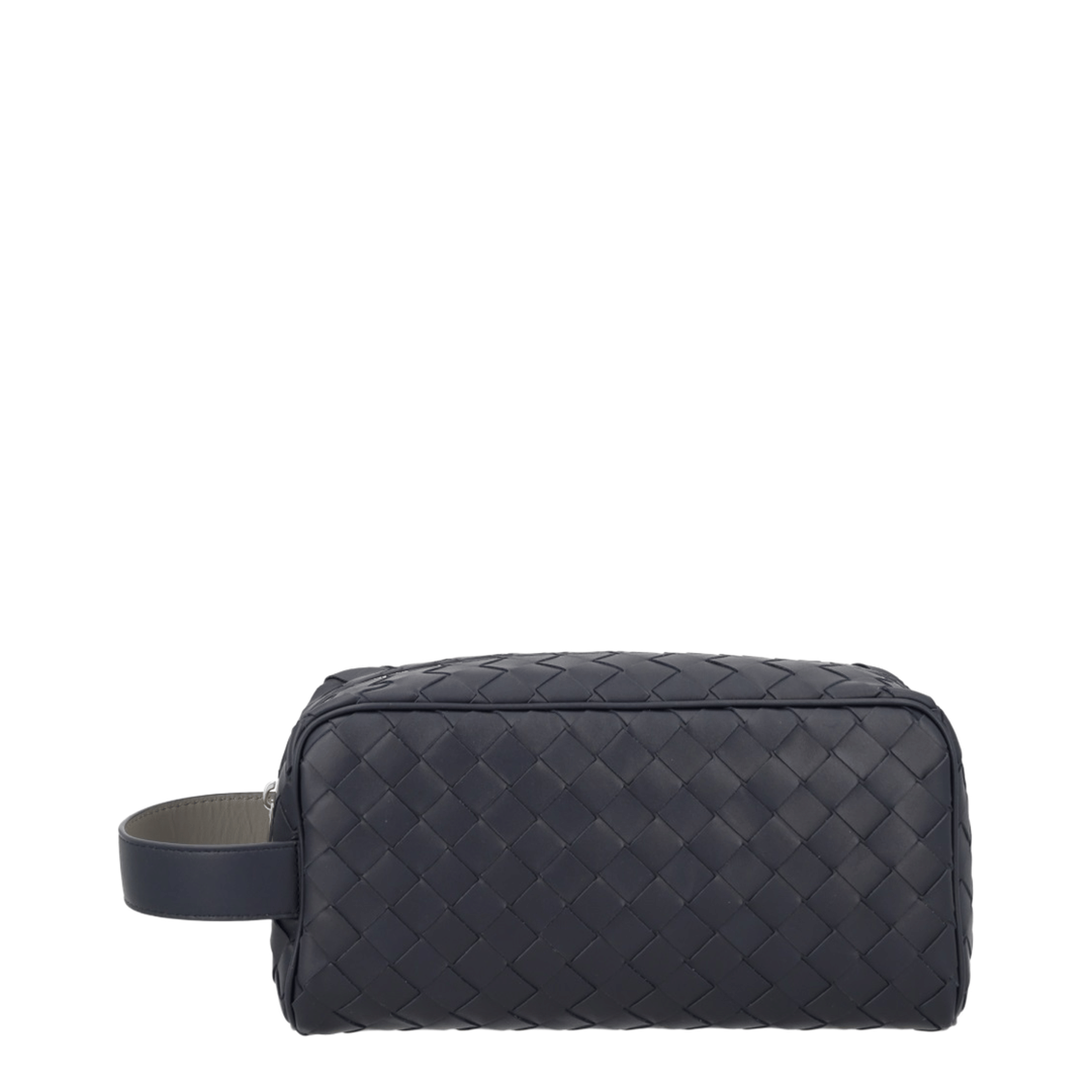 Bottega Veneta Intrecciato One Size Calfskin Travel Pouch - Midnight/Basalt