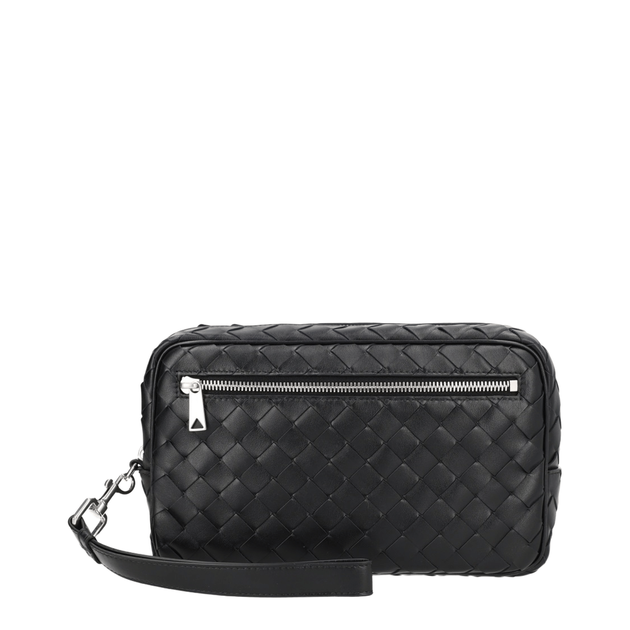 Bottega Veneta Intrecciato Calfskin Pouch - Black