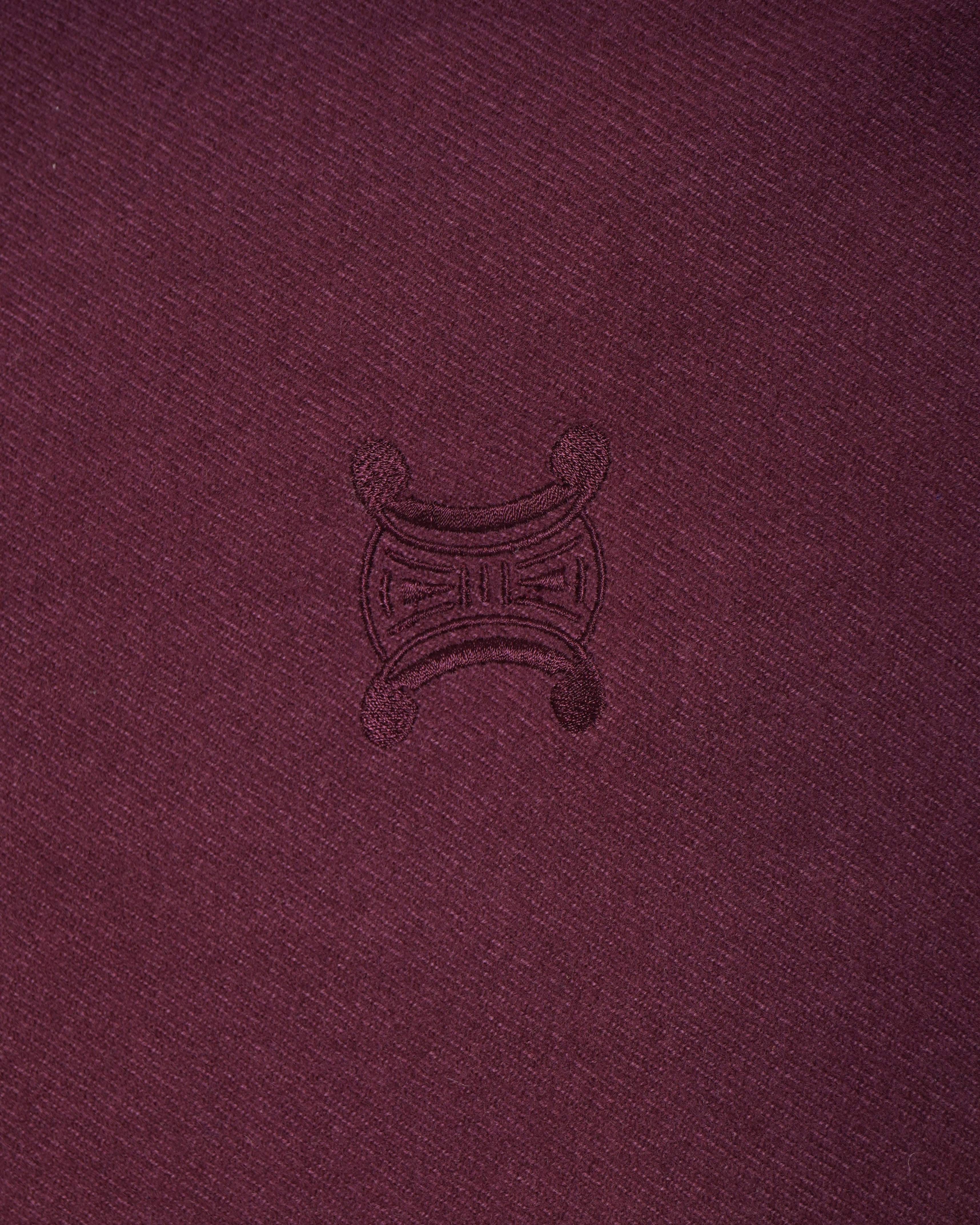 Celine Burgundy Fringe Scarf