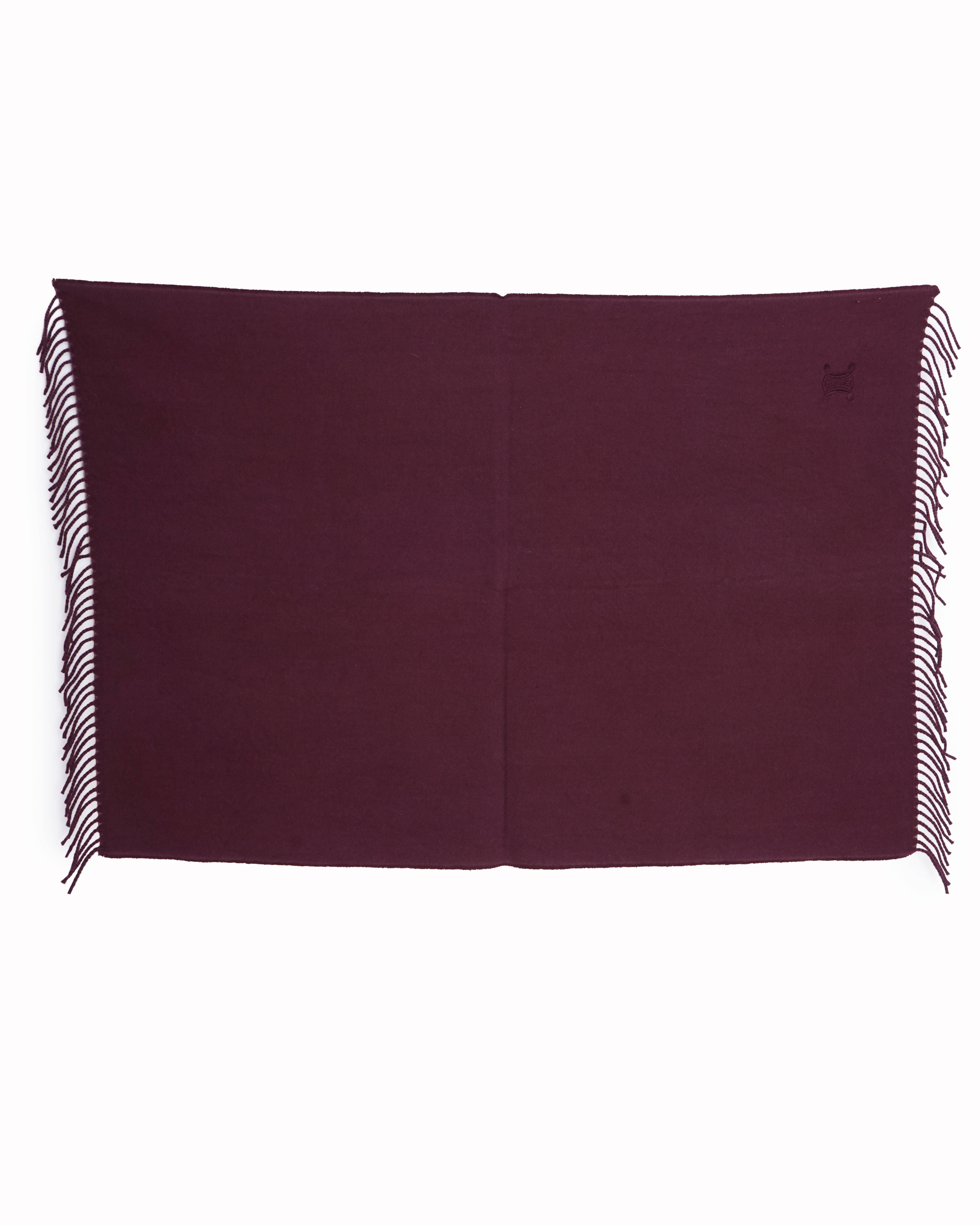 Celine Burgundy Fringe Scarf