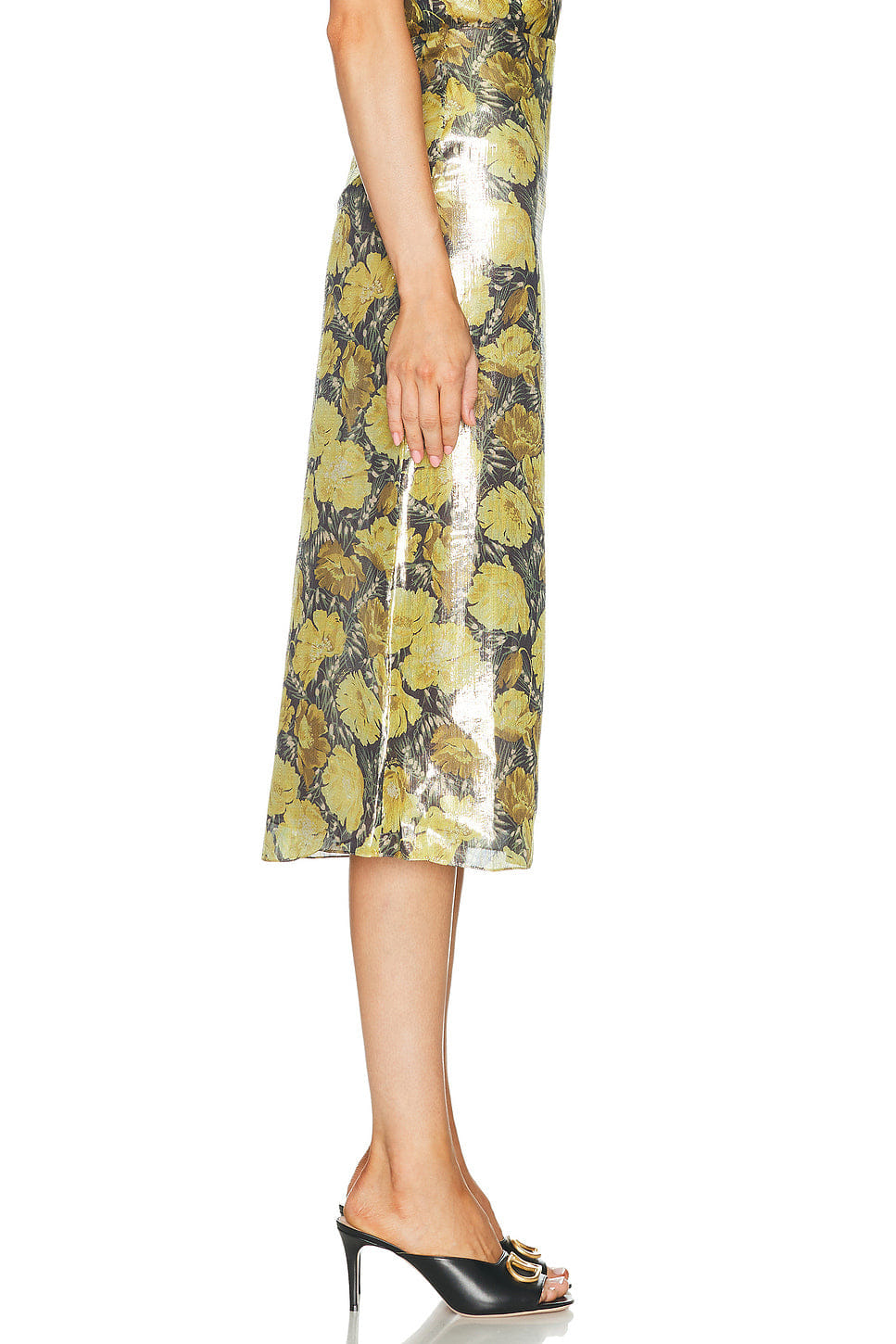 Valentino Lurex Apres L'Hiver Poppies Skirt