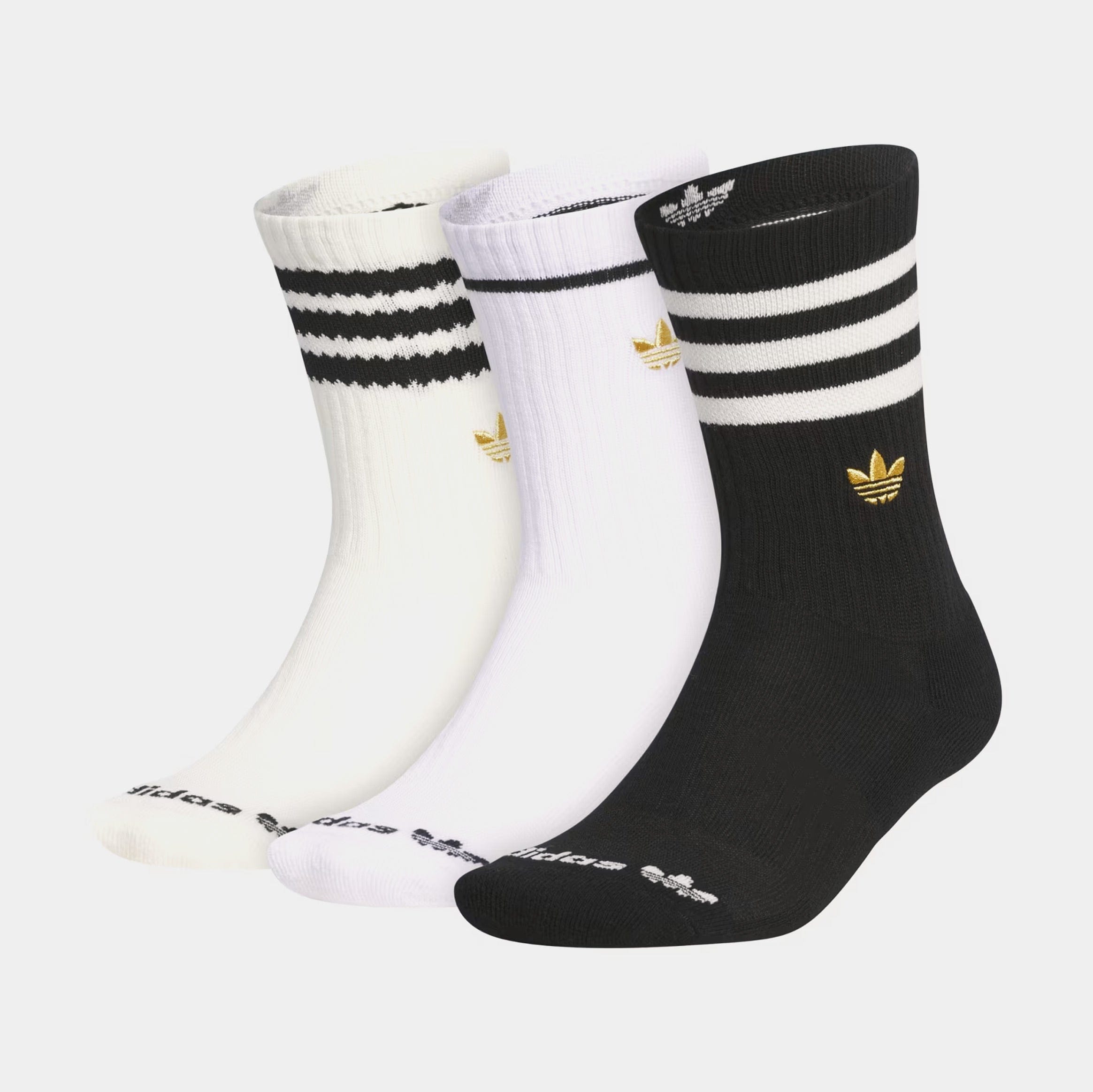 adidas Originals Limited 3 Pack Crew Mens Socks (Black/Cream/White)