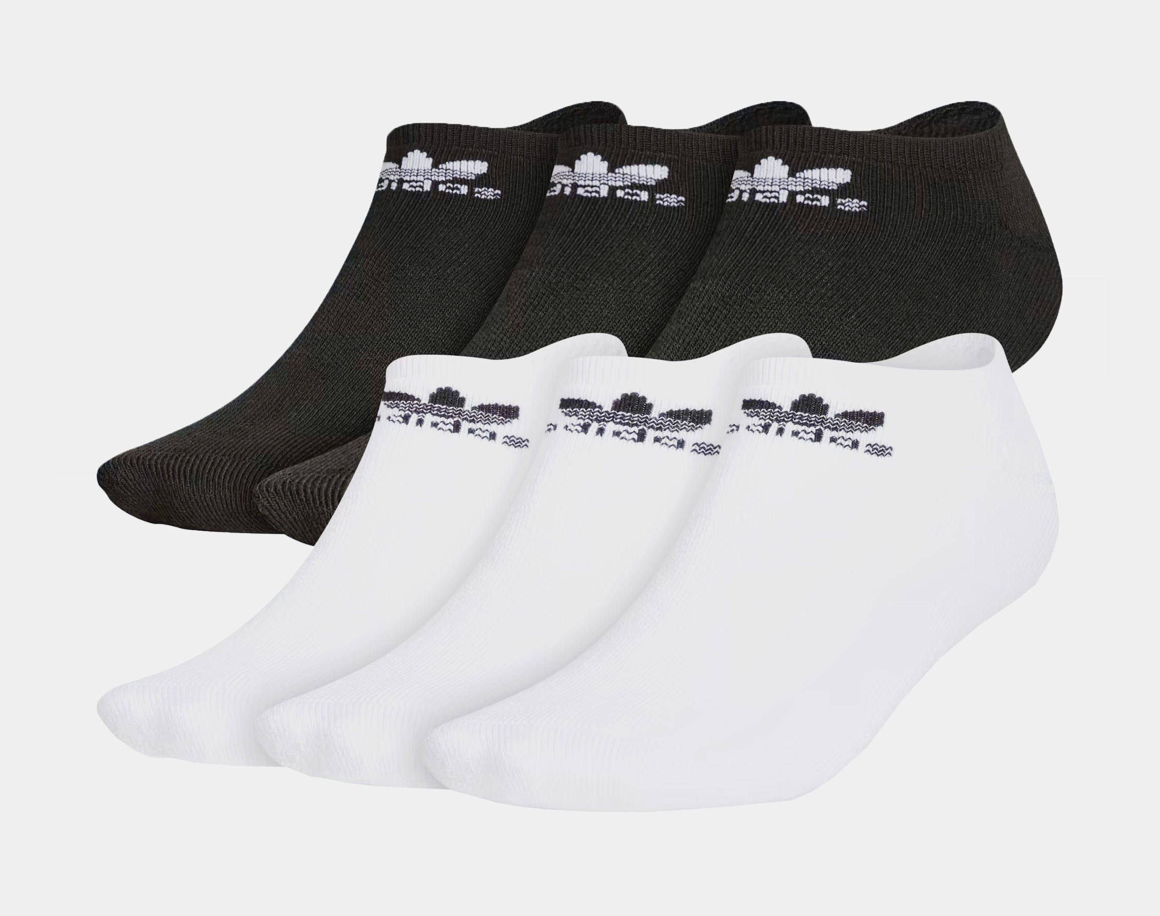 adidas Trefoil 6 Pack No - Show Mens Socks (Black/White)