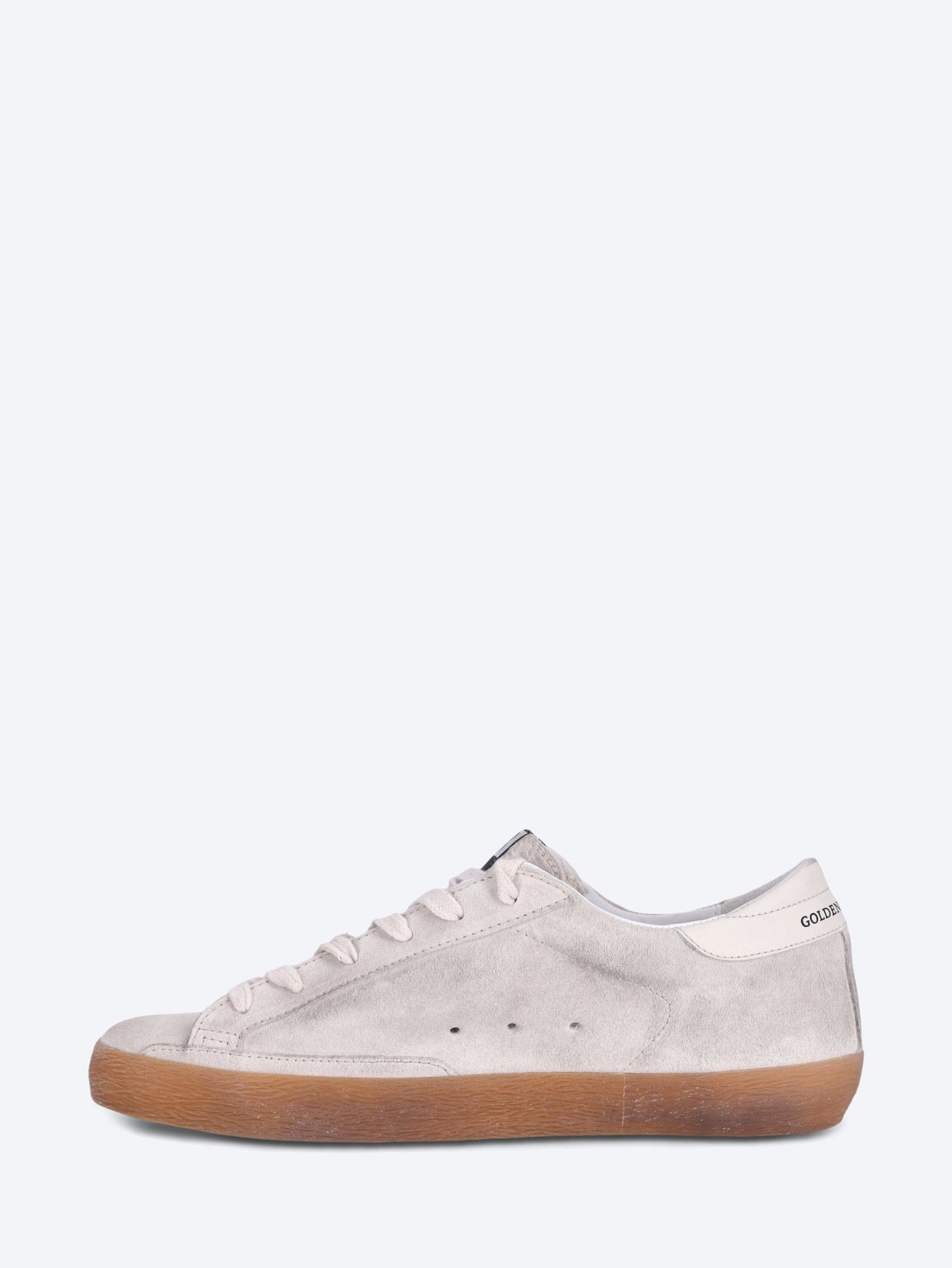 Golden Goose Super star suede upper and toe hf tongue glitter star leather heel sneakers