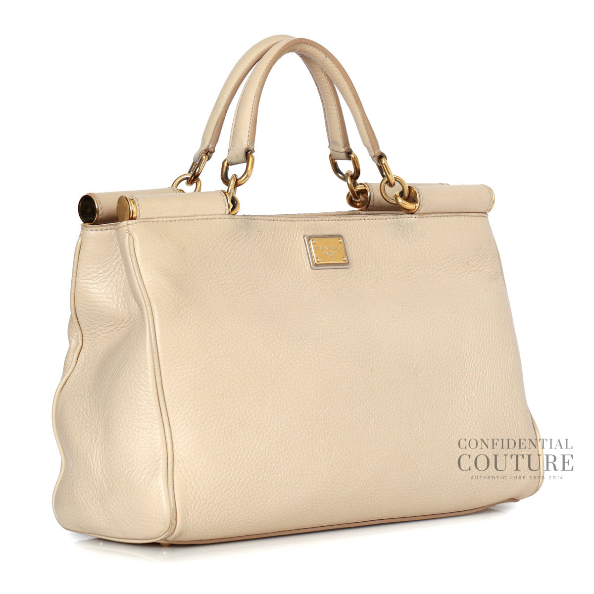 Dolce & Gabbana Nude Medium Miss Sicily Tote Bag