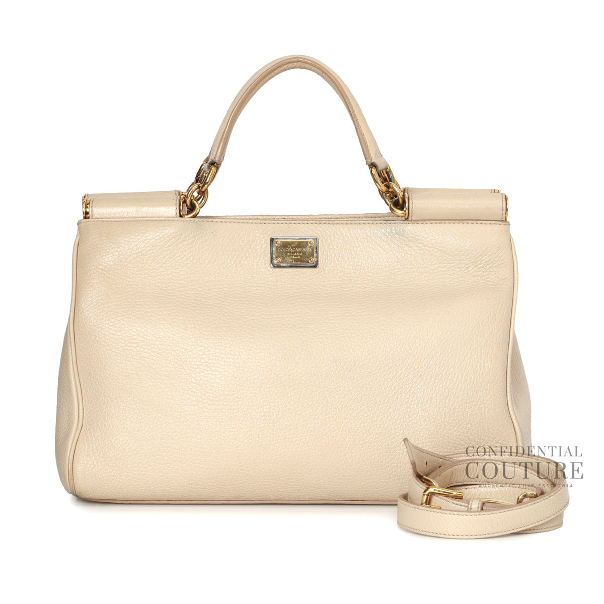 Dolce & Gabbana Nude Medium Miss Sicily Tote Bag