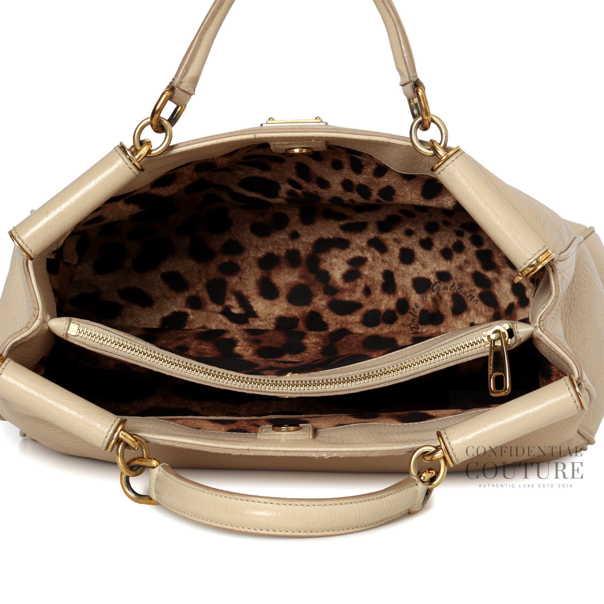 Dolce & Gabbana Nude Medium Miss Sicily Tote Bag