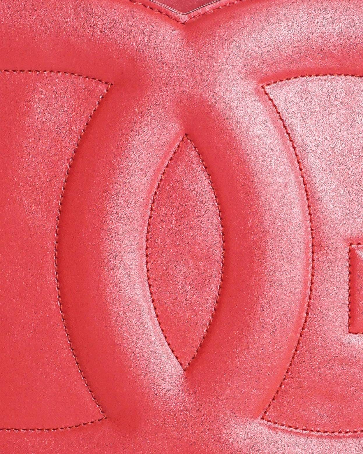Dolce & Gabbana Red Smooth Leather DG Logo Tote Bag