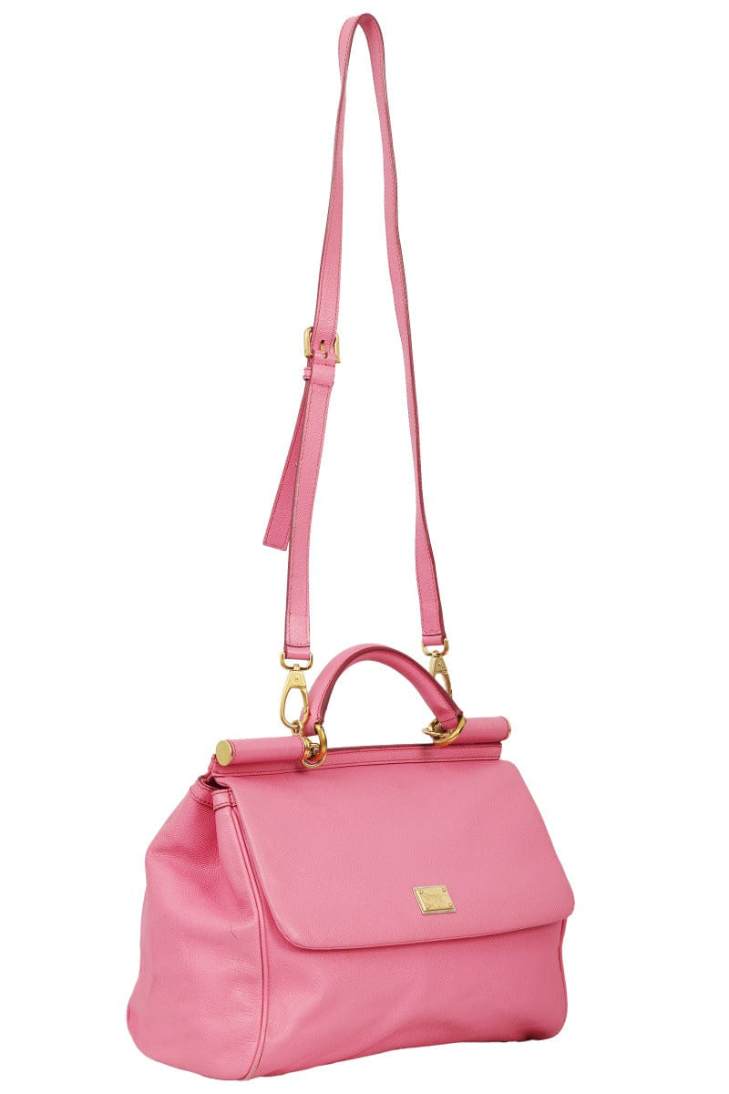 Dolce & Gabbana Leather Miss Sicily Tote Bag