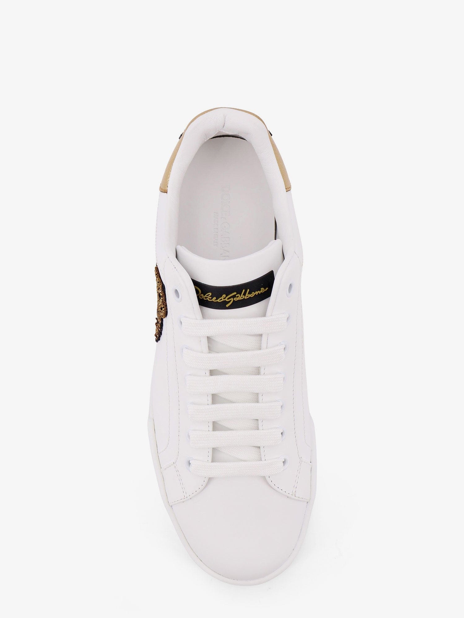 Dolce & Gabbana Leather sneakers with iconic patch logo on the side