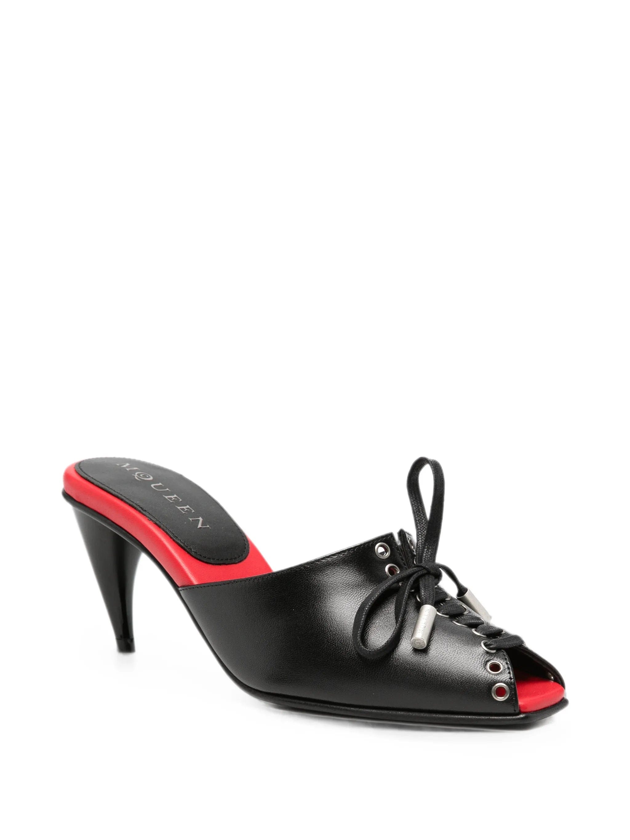 Alexander McQueen lace - up open - toe sandals