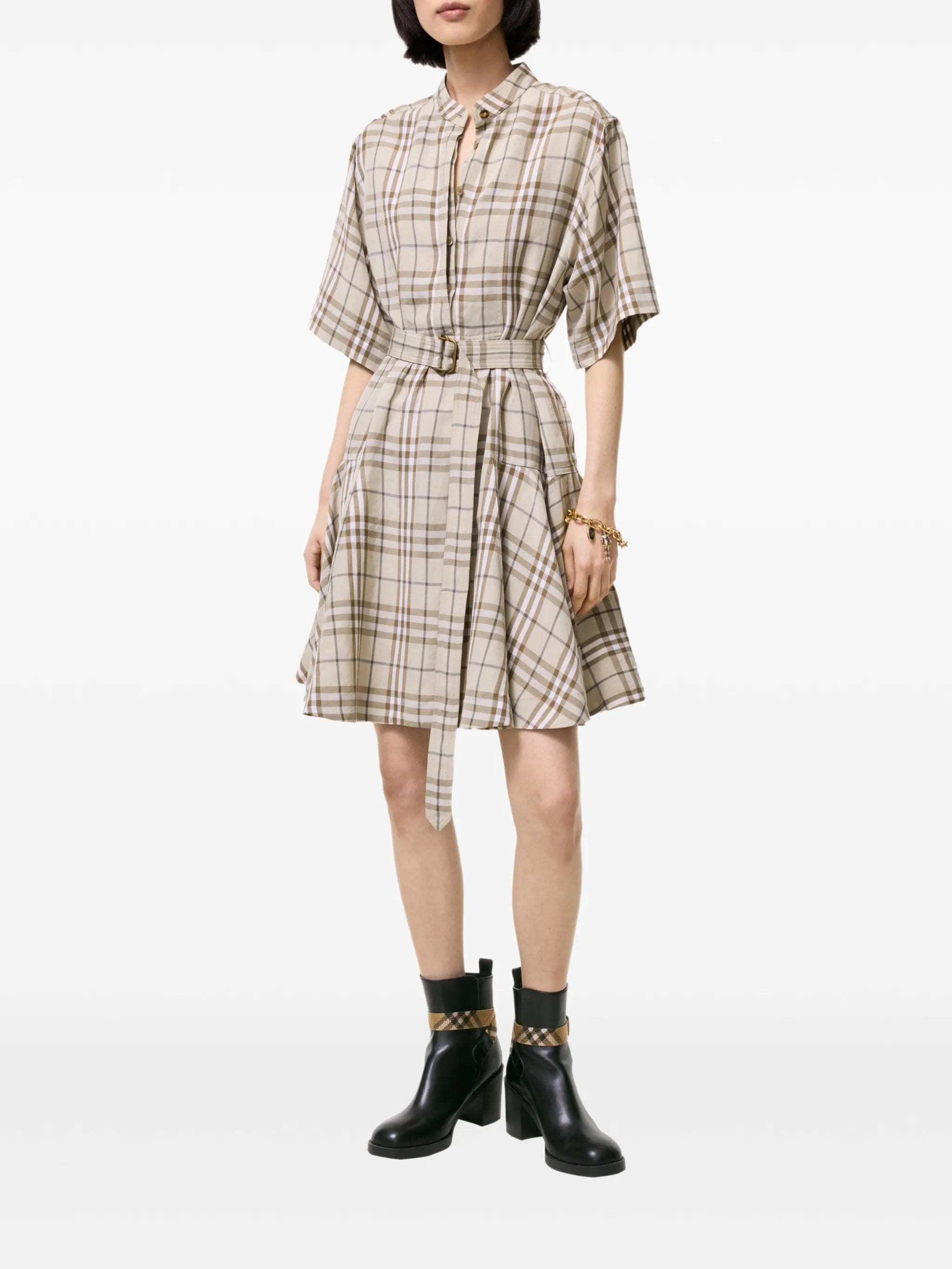 Burberry Check linen - blend dress