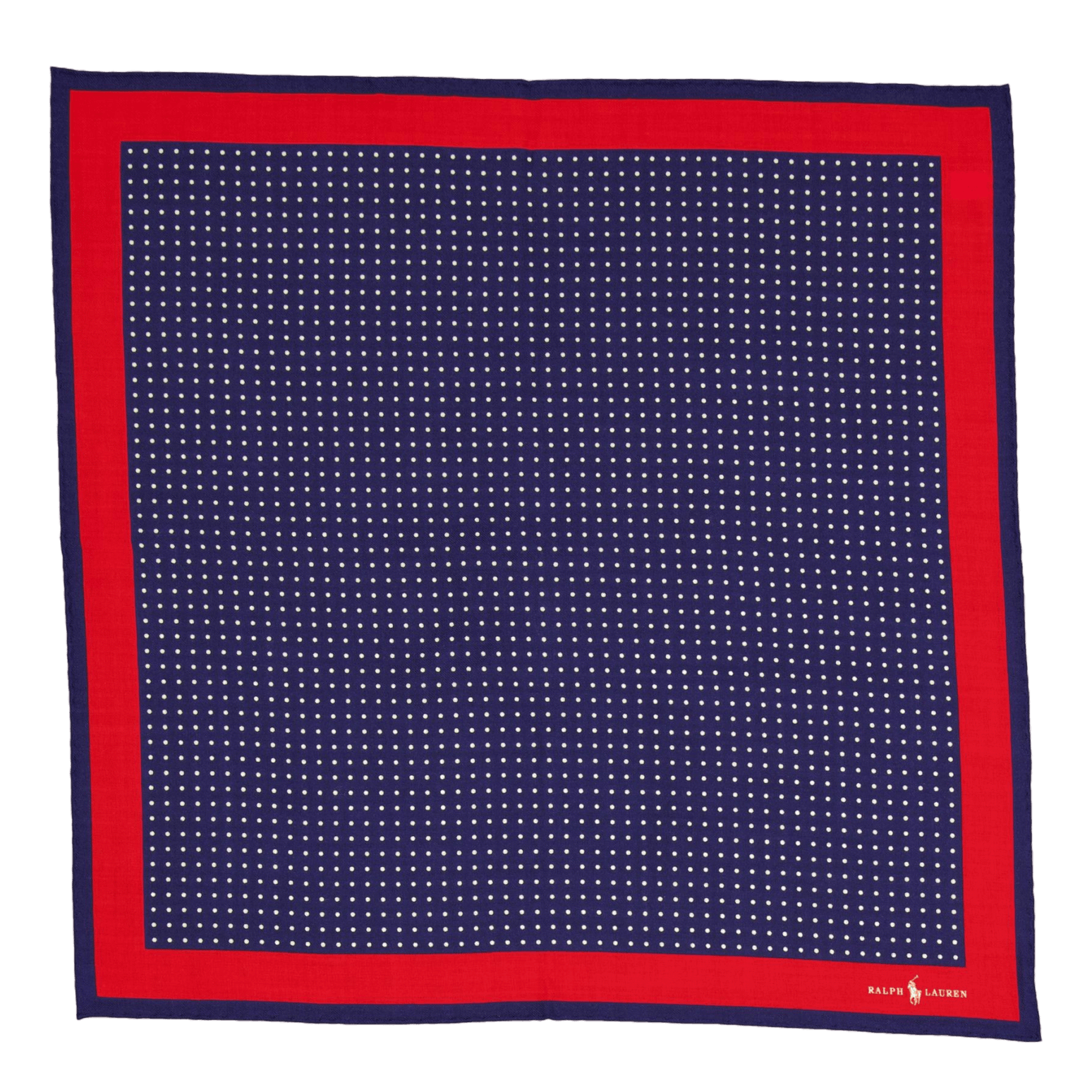 Polo Ralph Lauren Polka - Dot Wool - Silk Bandanna Navy