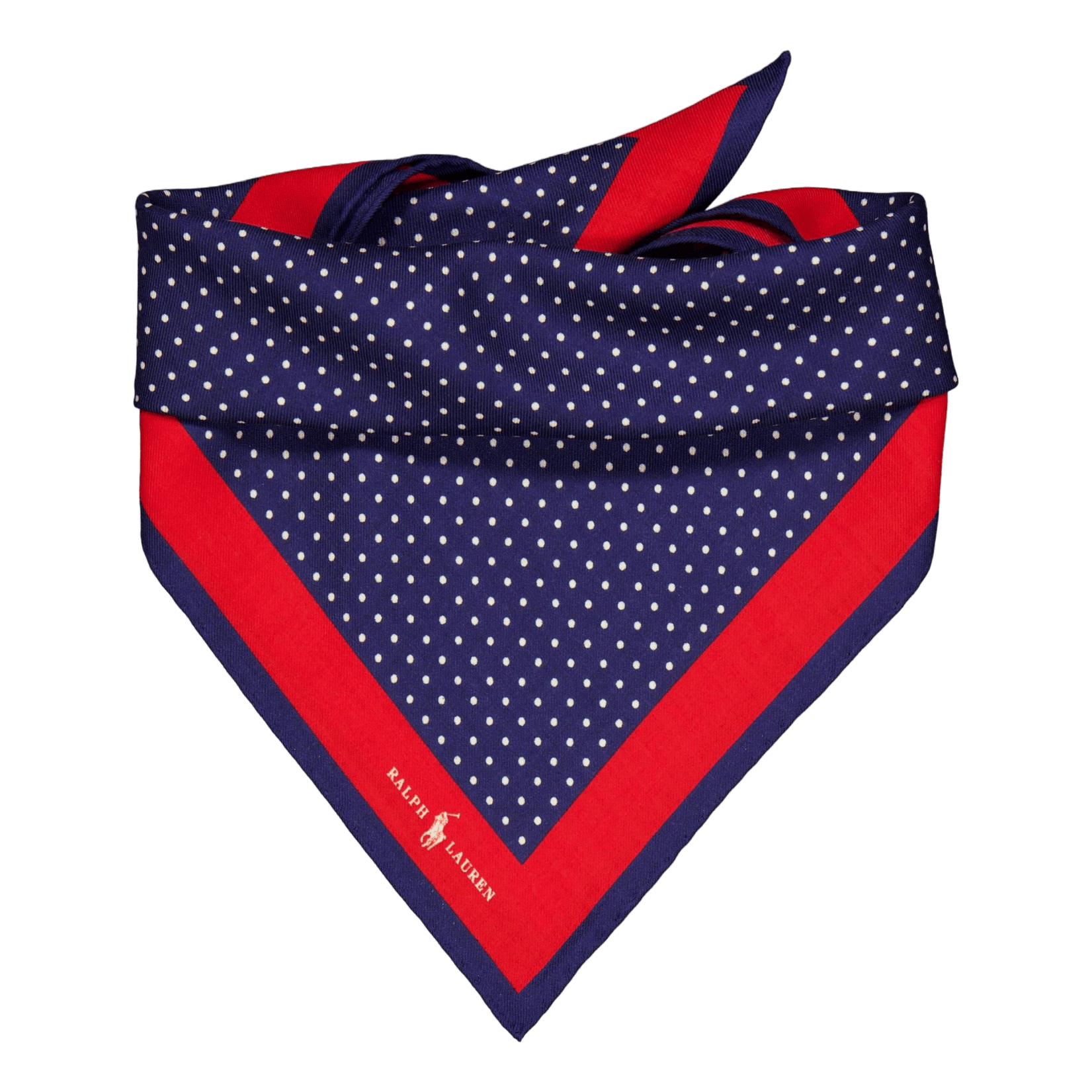 Polo Ralph Lauren Polka - Dot Wool - Silk Bandanna Navy