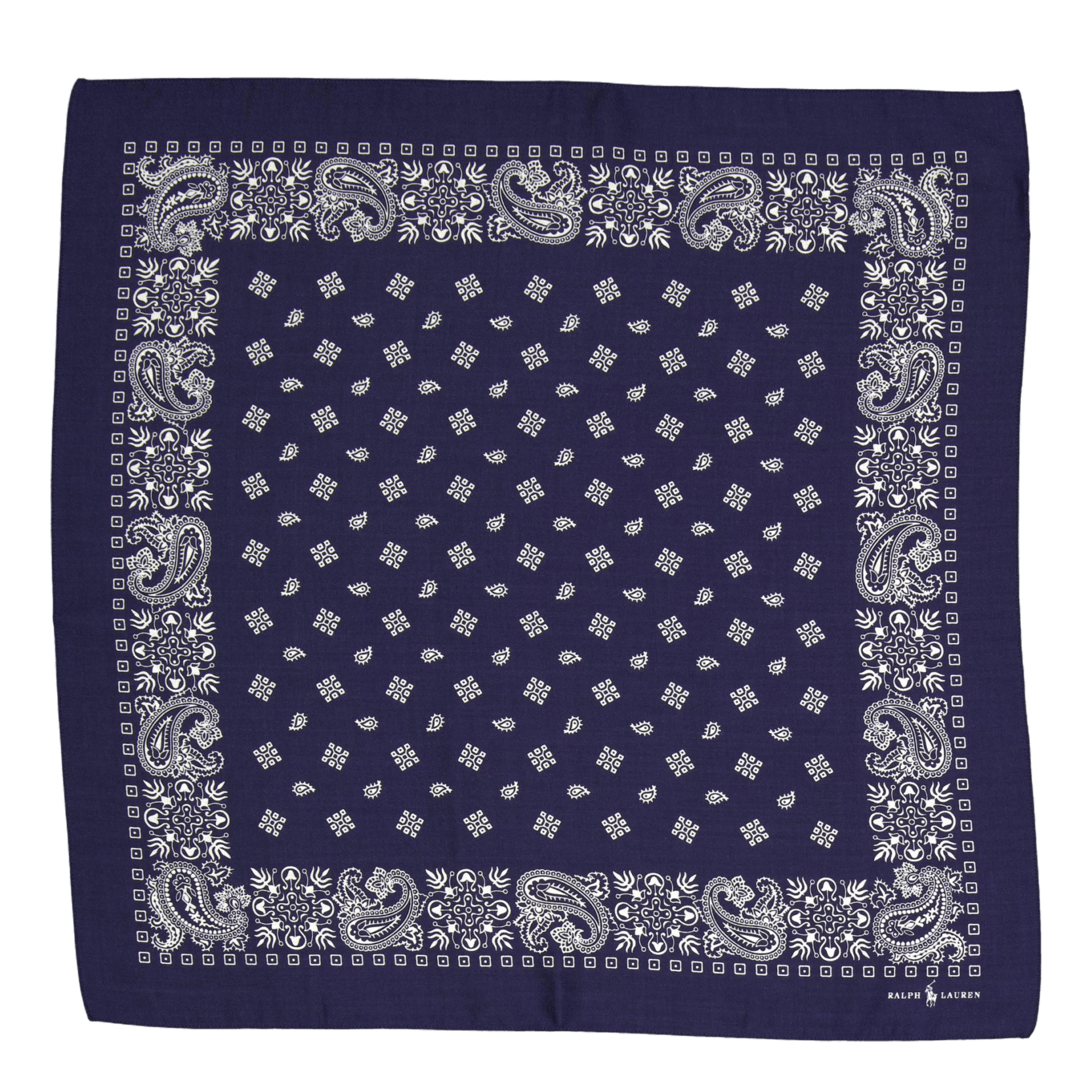 Polo Ralph Lauren Wool - Silk Bandanna Navy