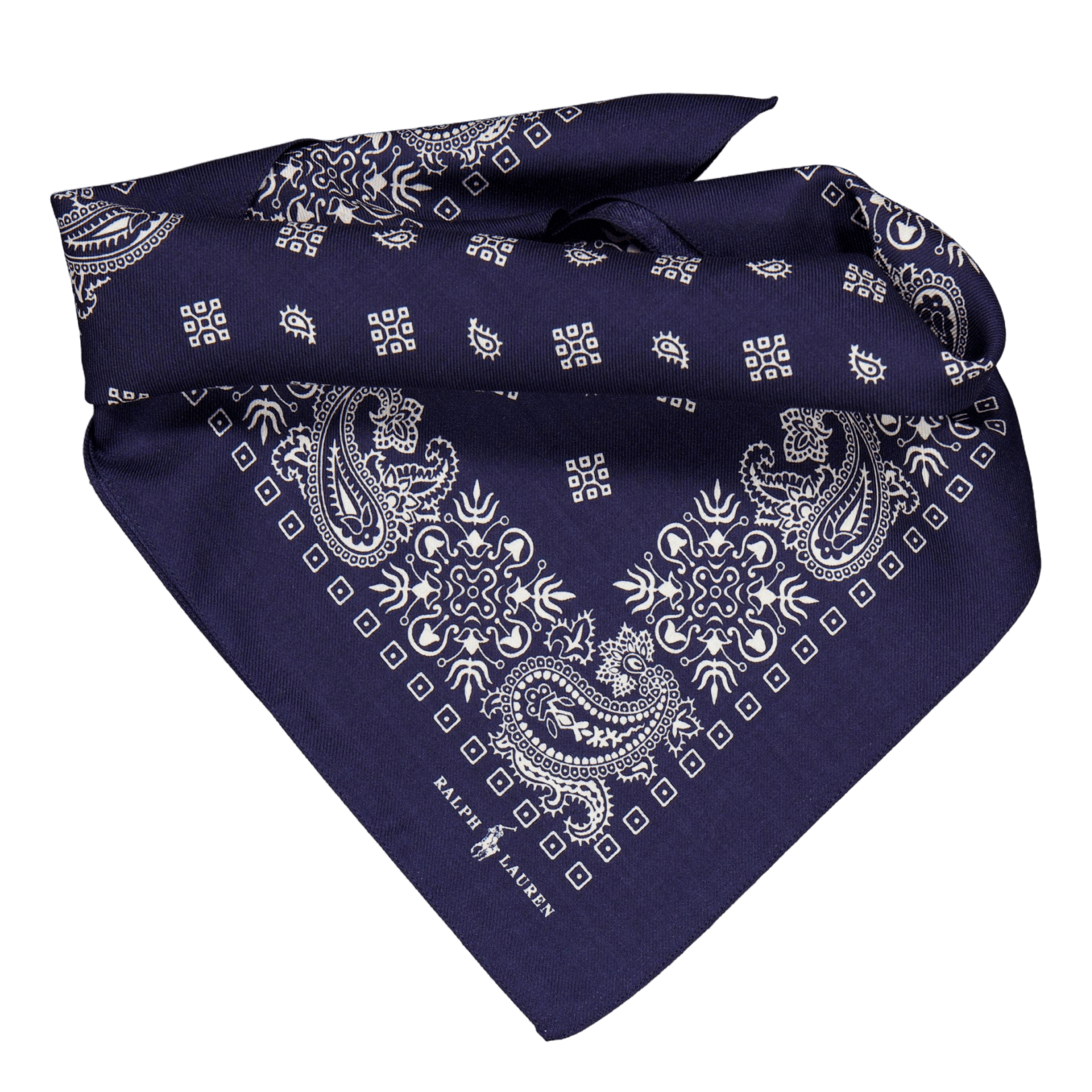 Polo Ralph Lauren Wool - Silk Bandanna Navy