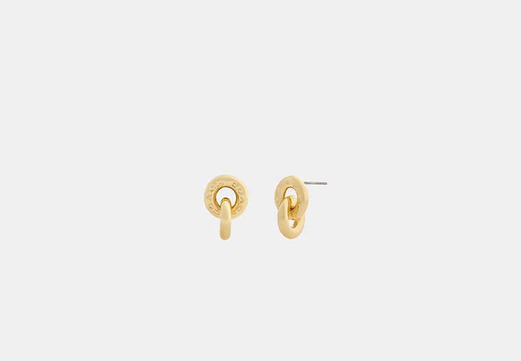 Coach Interlock Drop Earrings