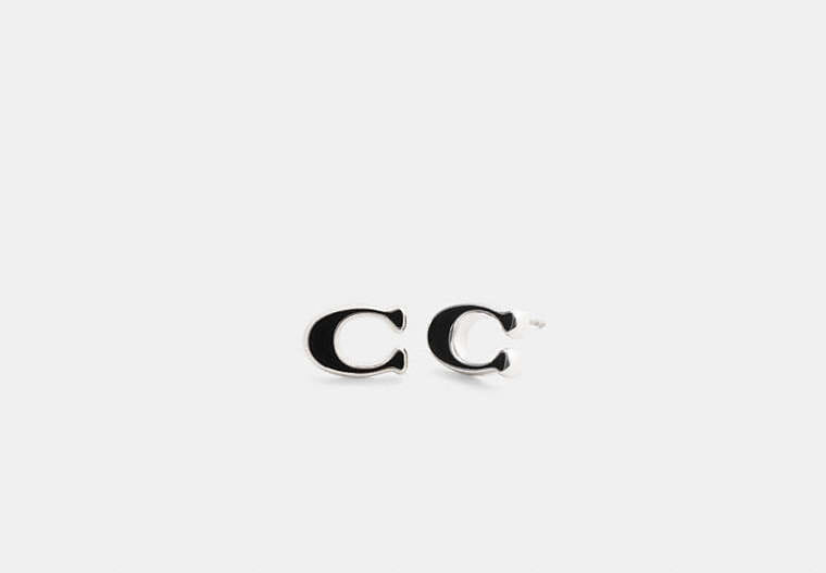 Coach Enamel Signature Stud Earrings