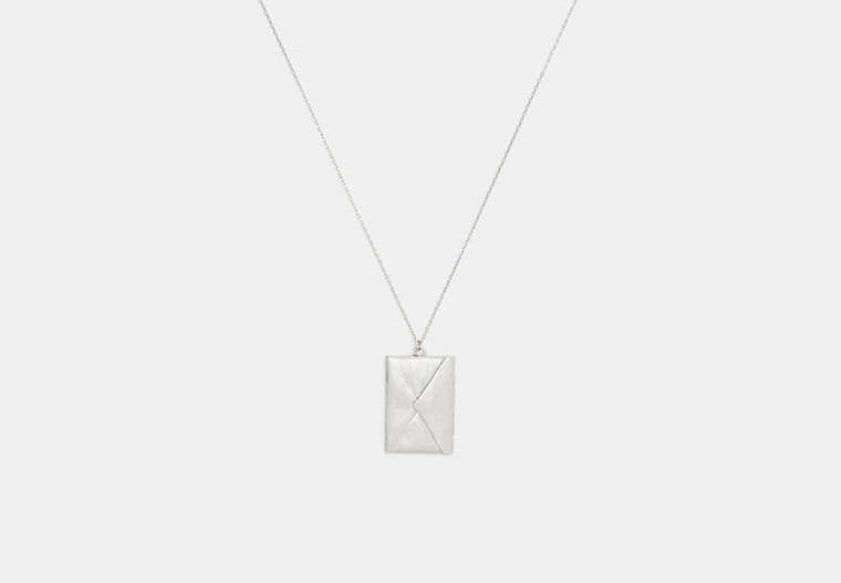 Coach Envelope Pendant Long Necklace