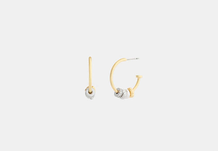 Coach Mixed Rondelle Hoop Earrings