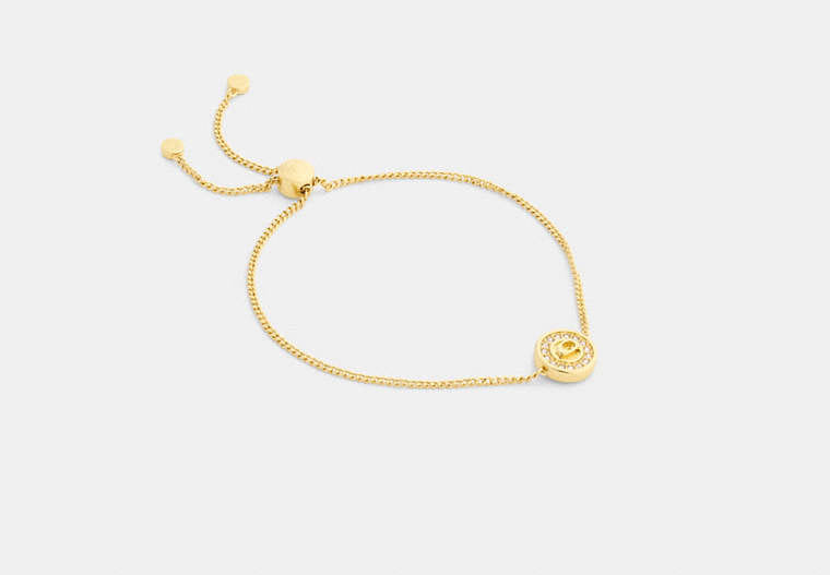 Coach Signature Pavé Coin Slider Bracelet