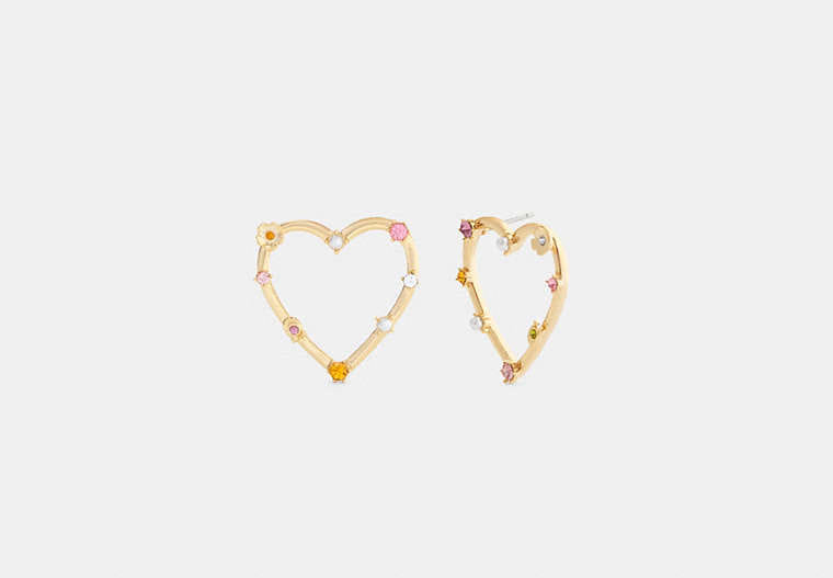 Coach Oversized Heart Stud Earrings
