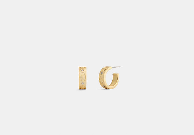 Coach Repeated C Huggie Earrings