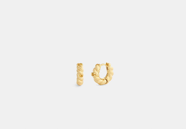 Coach Signature Mini Huggie Earrings