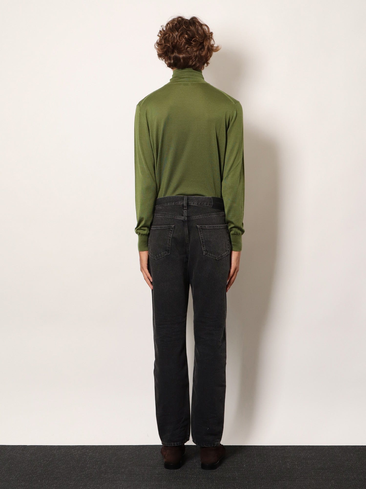 Saint Laurent Long Mick black denim trousers