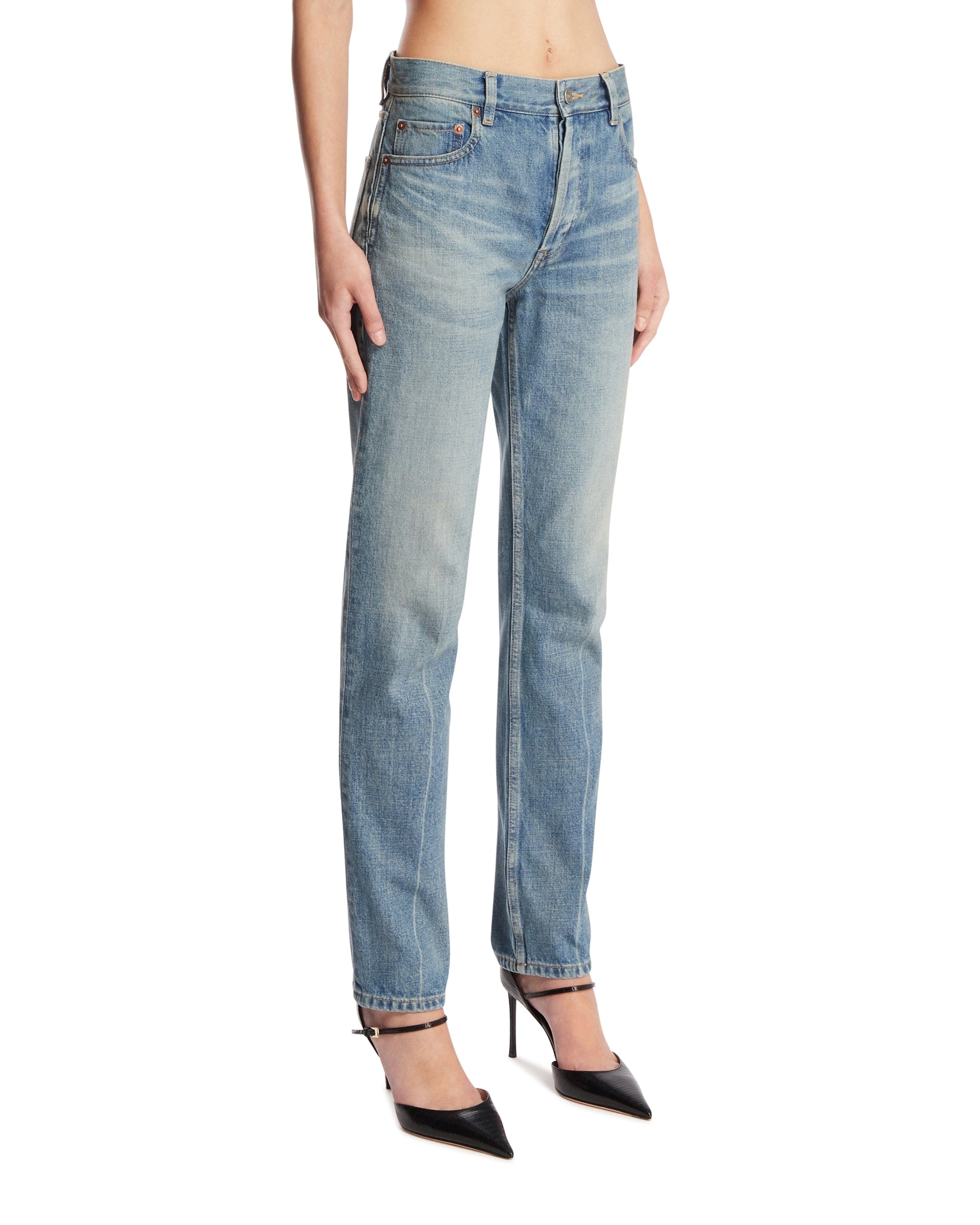 Saint Laurent Jeans A Cinque Tasche Blu