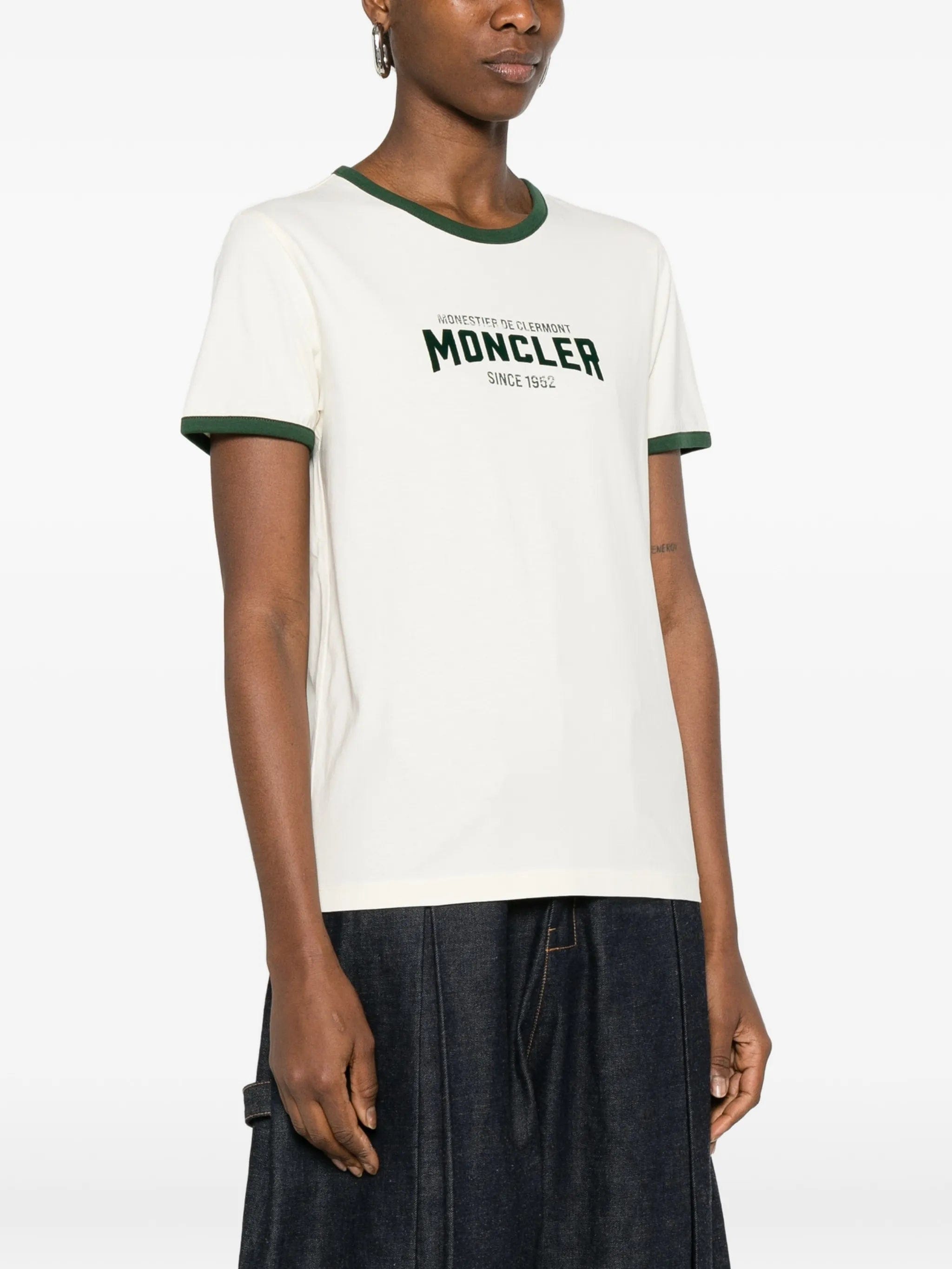 Moncler logo - print crew - neck T - shirt
