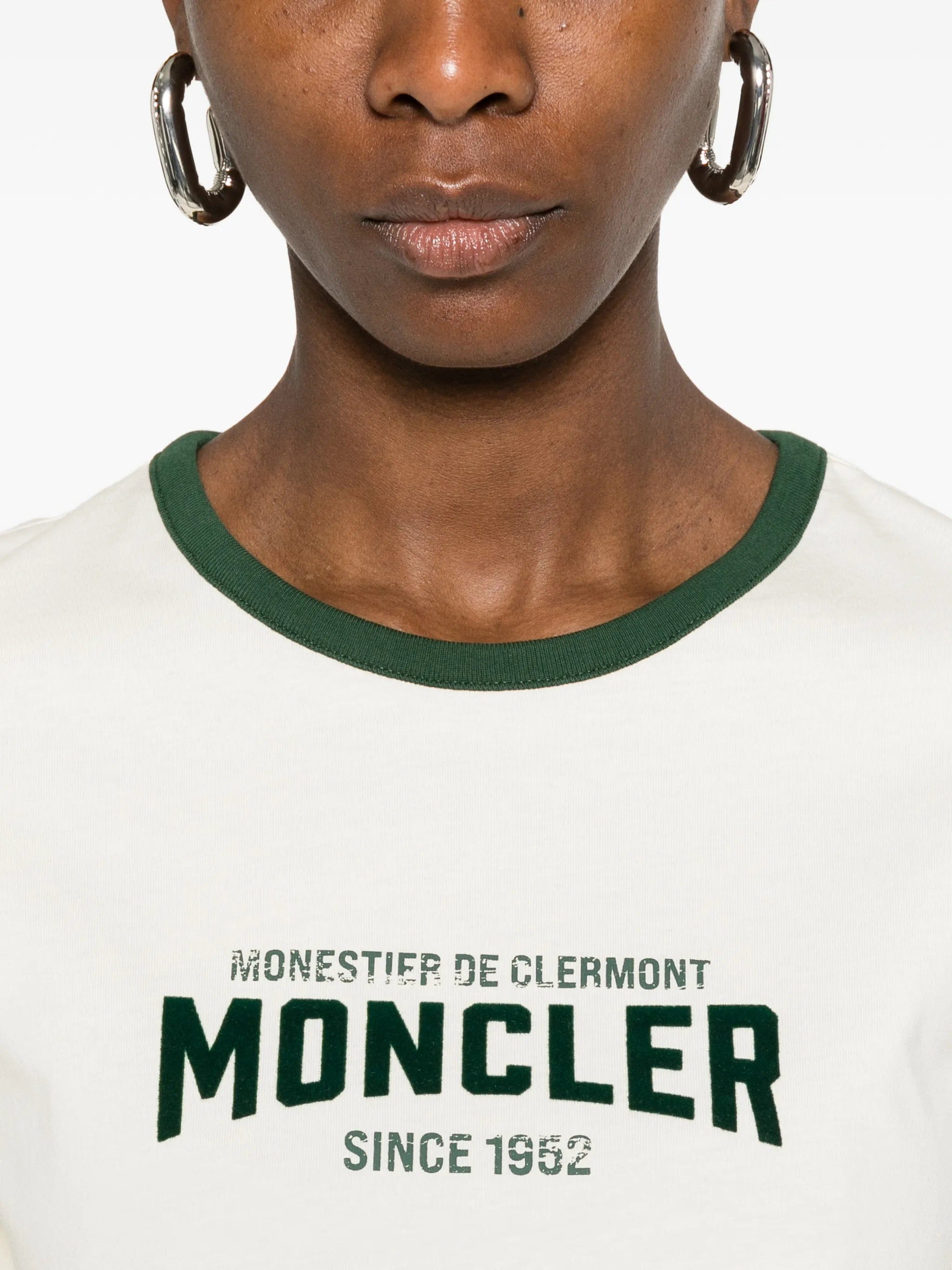 Moncler logo - print crew - neck T - shirt