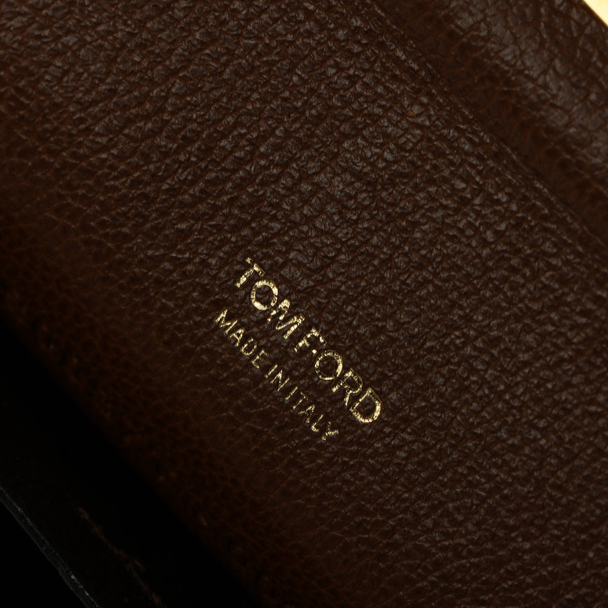 TOM FORD Brown Leather Turnlock Natalia Continental Wallet