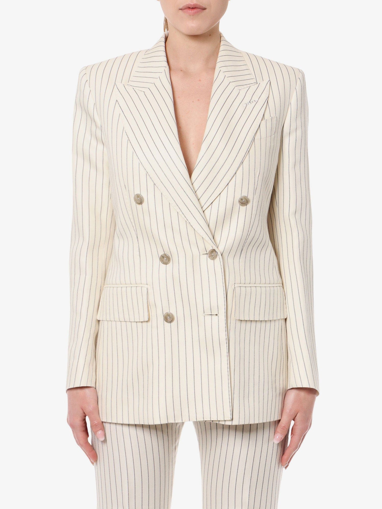 TOM FORD Double - breasted jacket with striped pattern