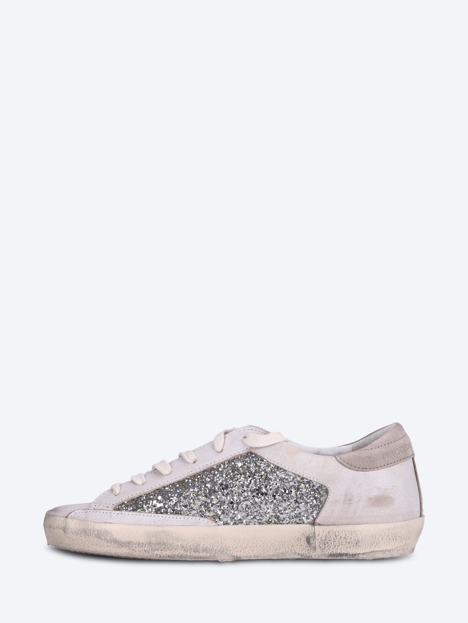 Golden Goose Super star glitter and leather upper leather star suede heel sneakers