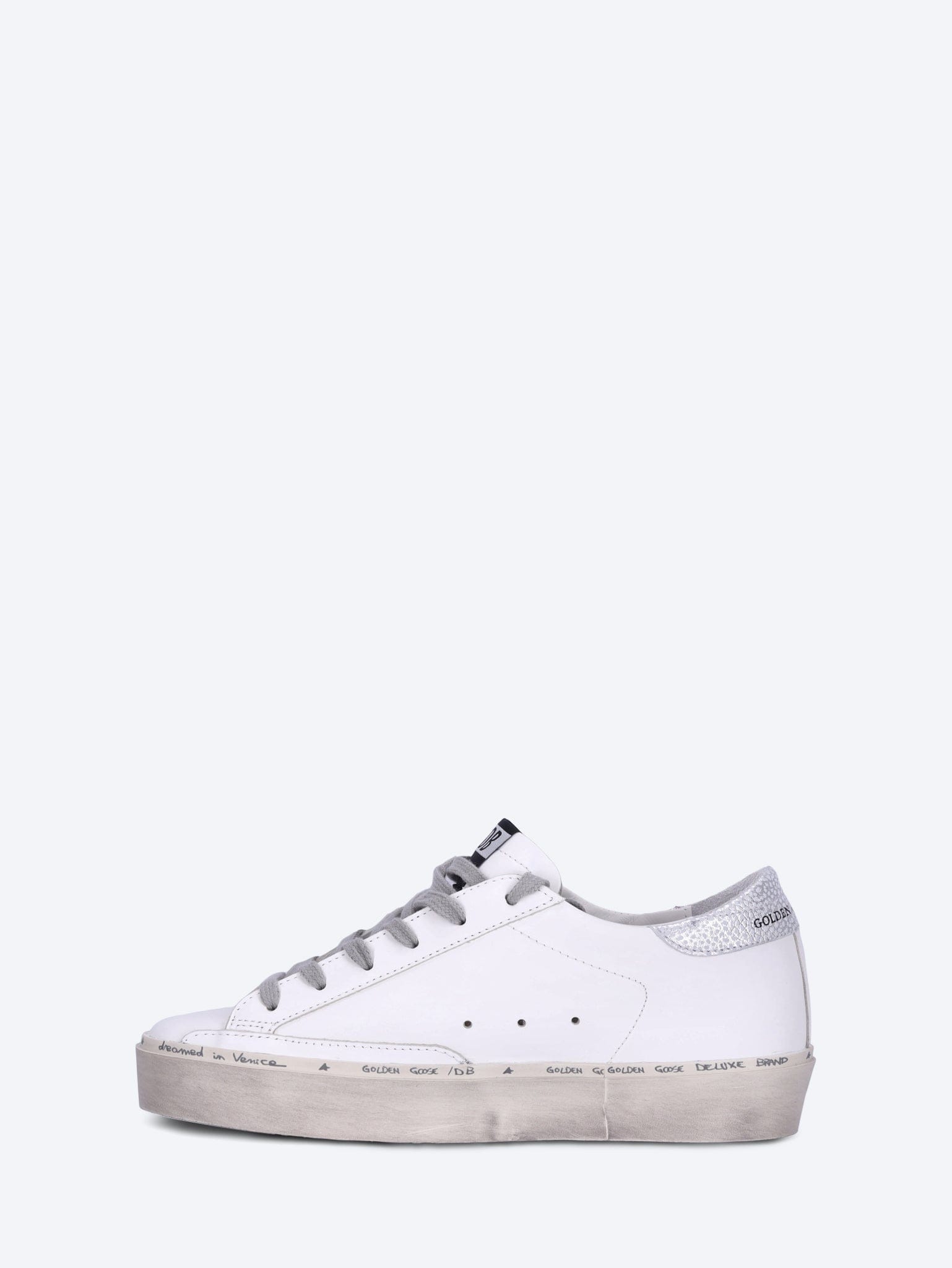 Golden Goose Hi star leather upper laminated star and heel sneakers