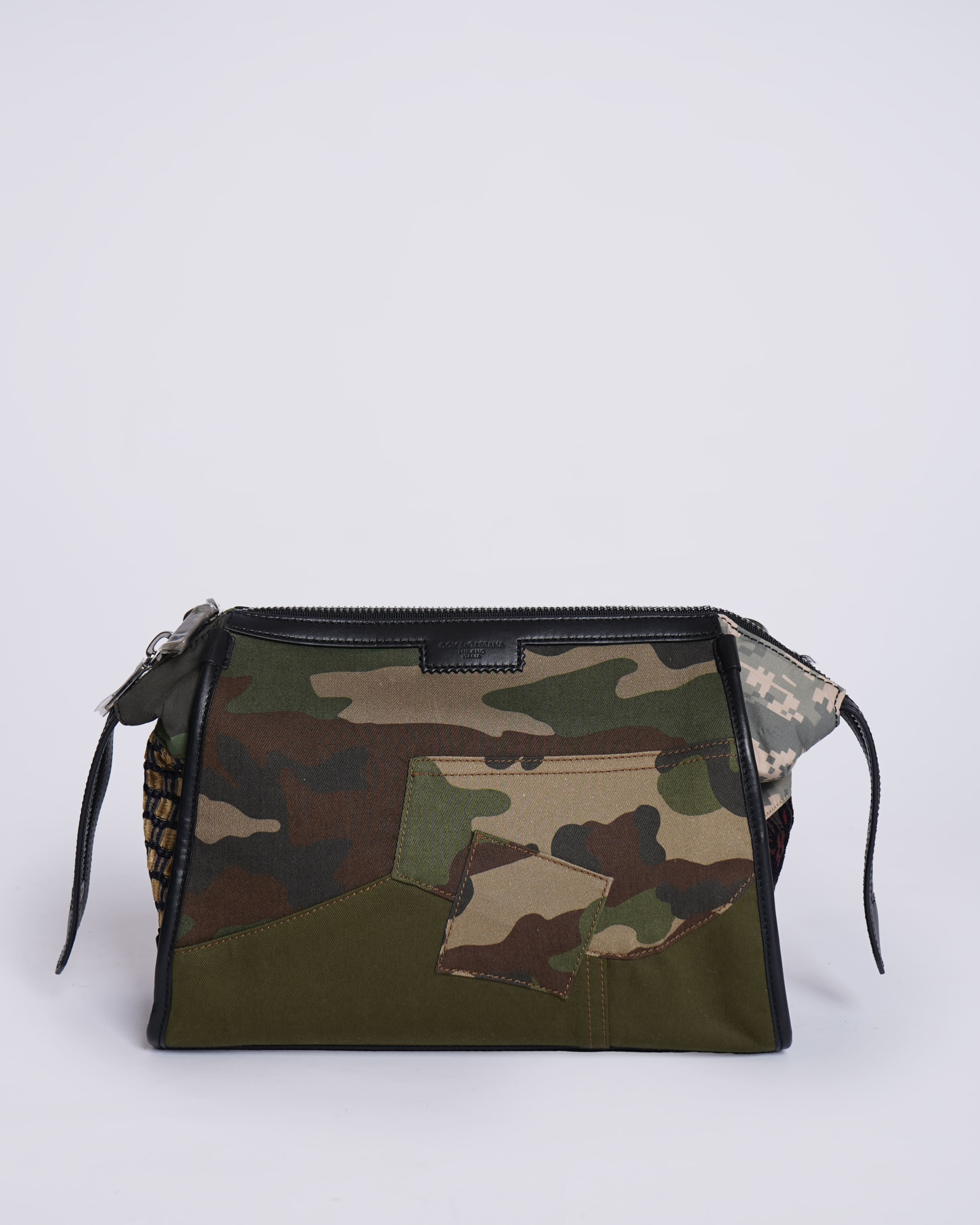 Dolce & Gabbana New Dolce & Gabbana Camouflage Patchwork Crossbody Bag