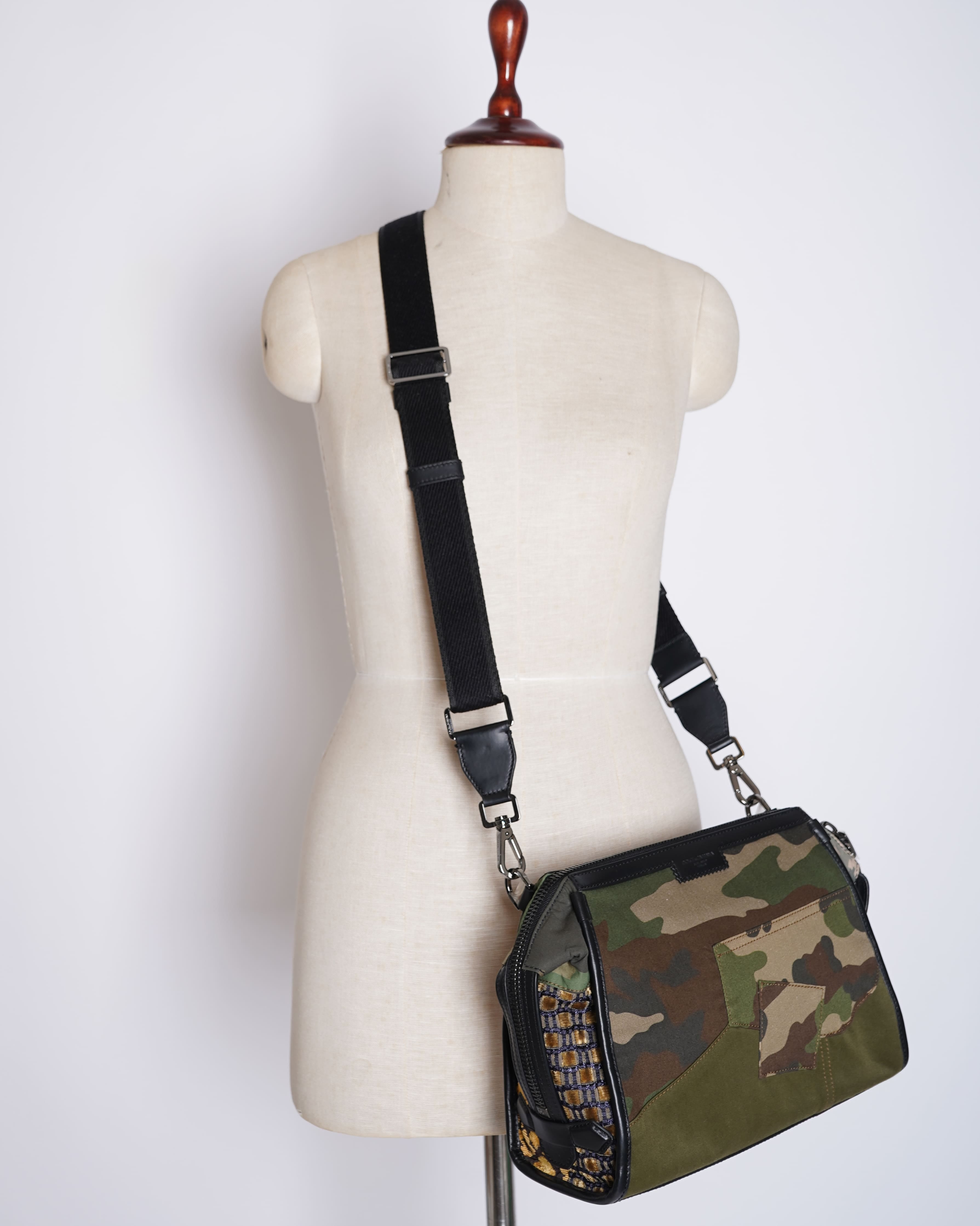 Dolce & Gabbana New Dolce & Gabbana Camouflage Patchwork Crossbody Bag