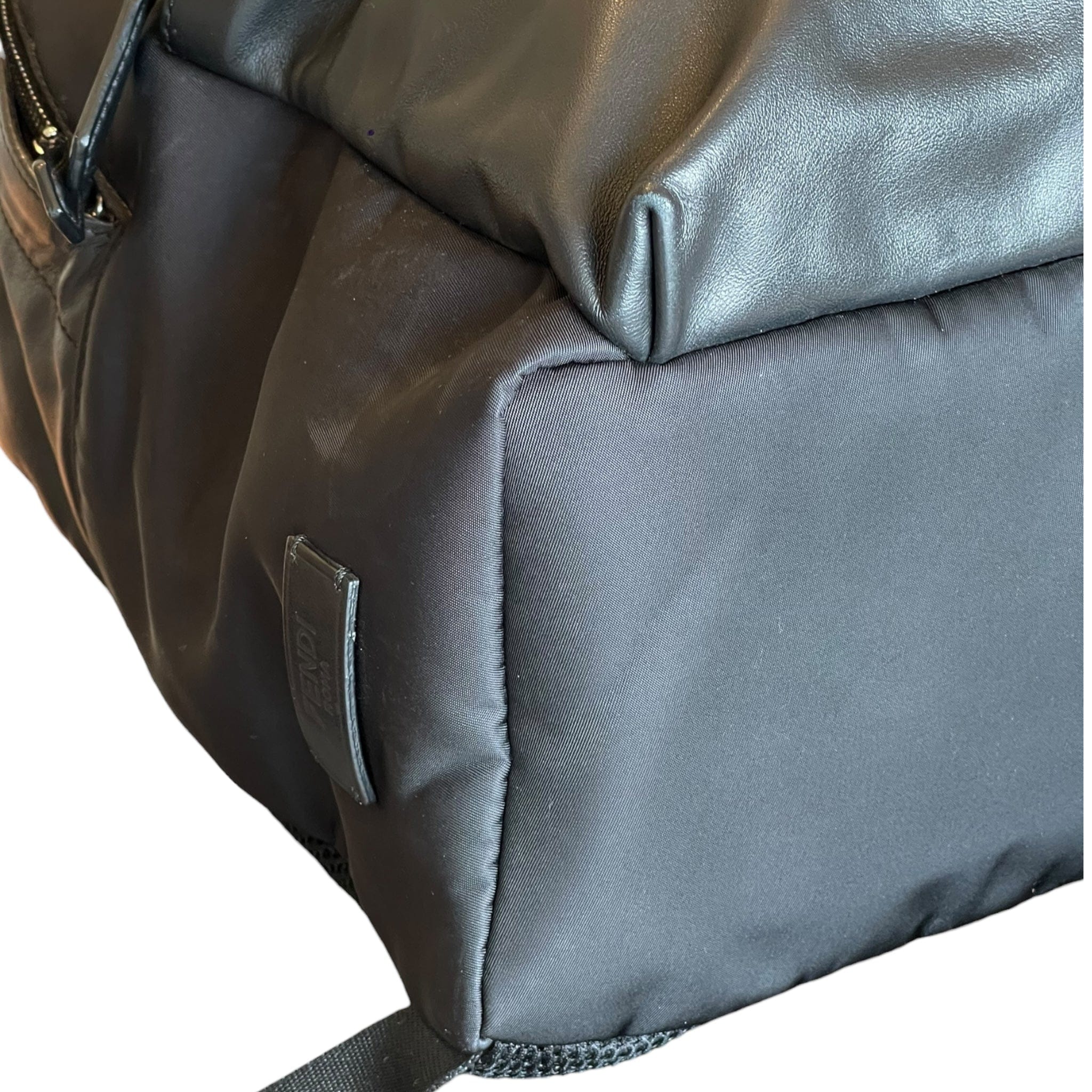 Fendi Black Nylon and Leather Monster Eyes Backpack