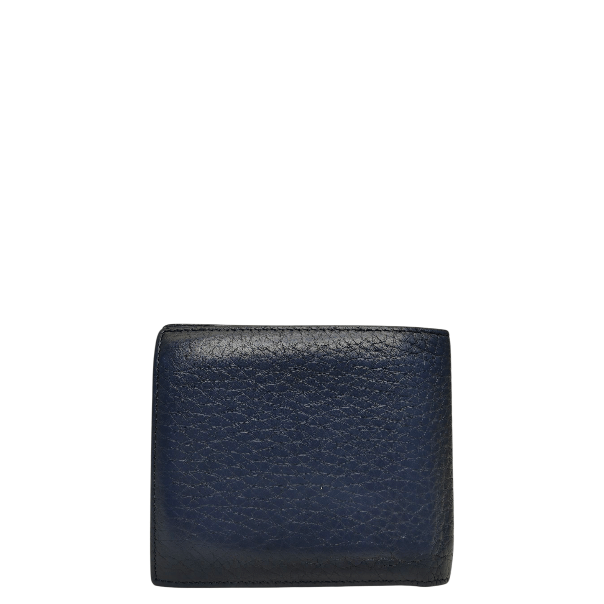 Fendi Blue Roman Leather Bifold Wallet