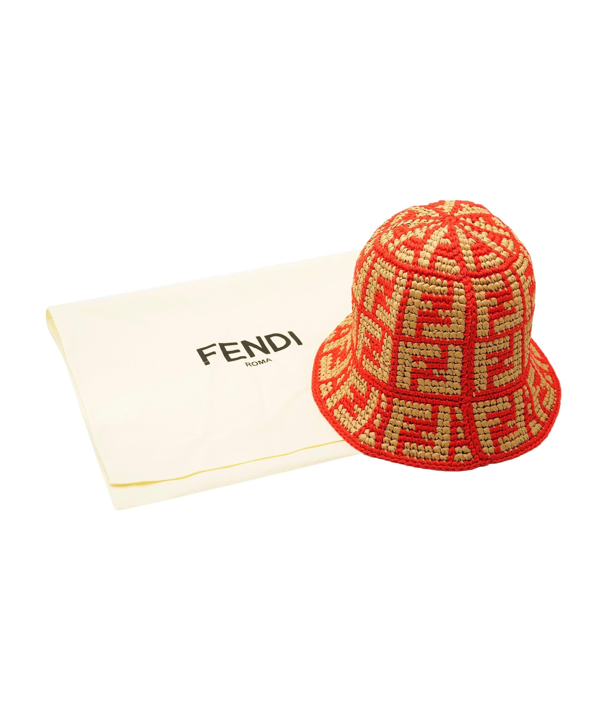 Fendi orange FF Bucket hat ALL1089