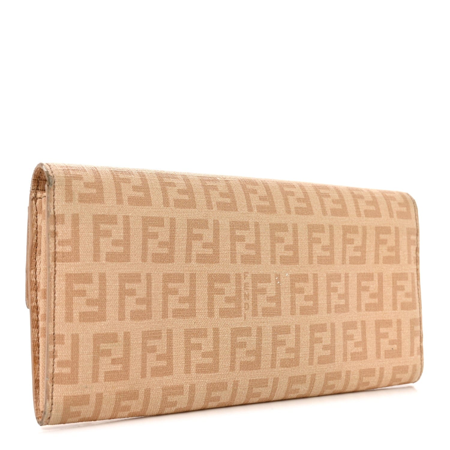 Fendi Zucchino Spalmati Forever Continental Wallet Camelia