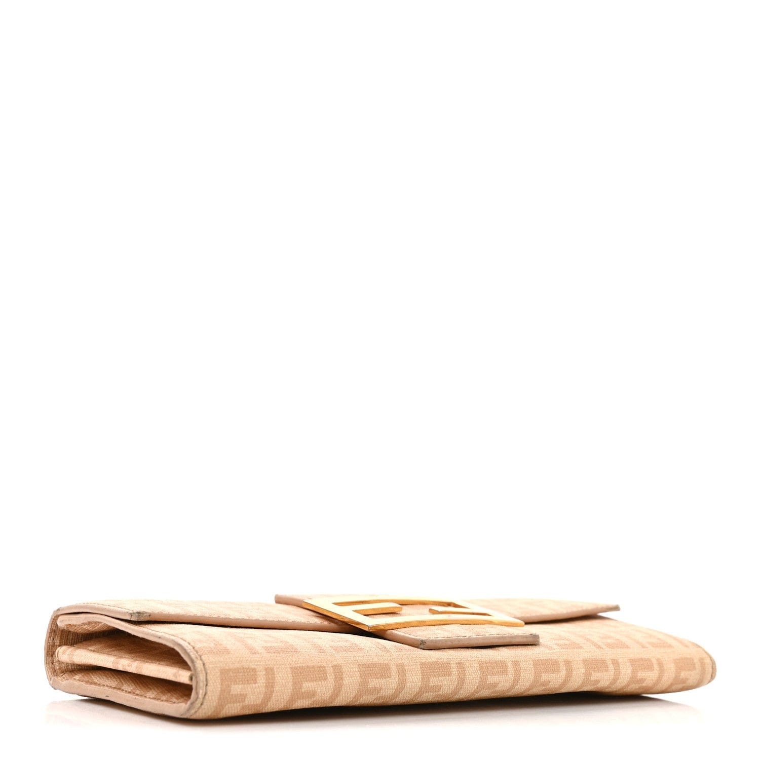 Fendi Zucchino Spalmati Forever Continental Wallet Camelia