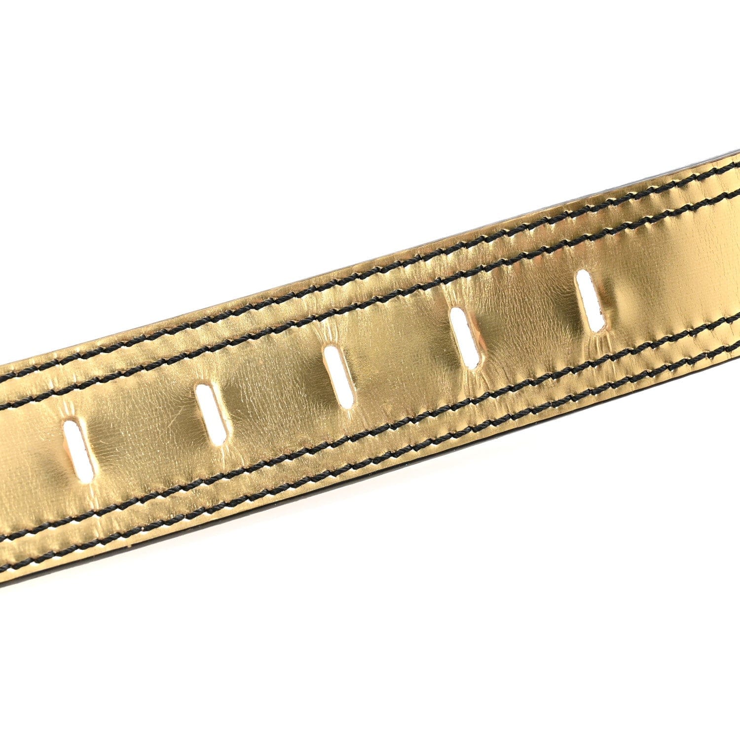 Fendi Metallic Patent B Belt 80 32 Gold