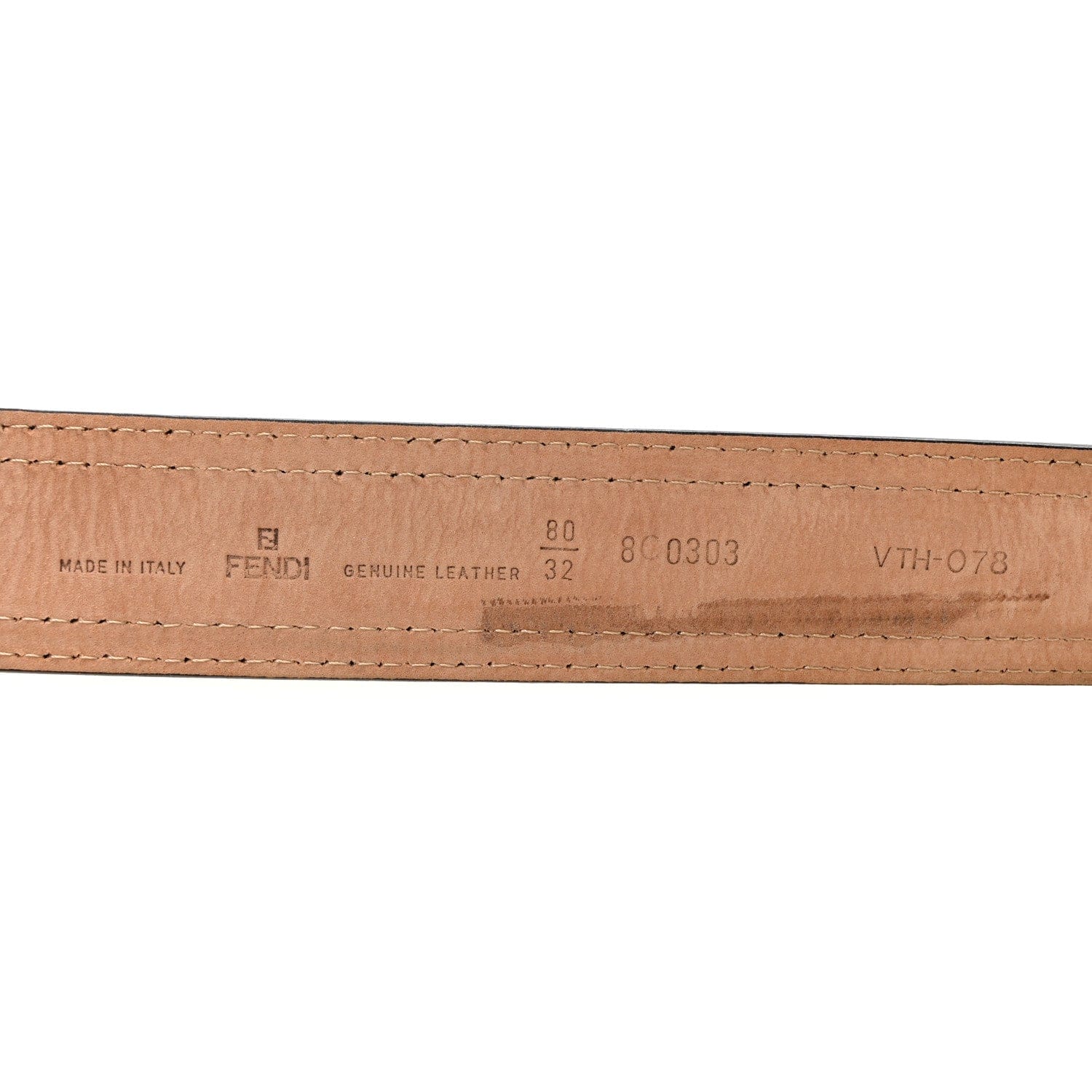 Fendi Metallic Patent B Belt 80 32 Gold