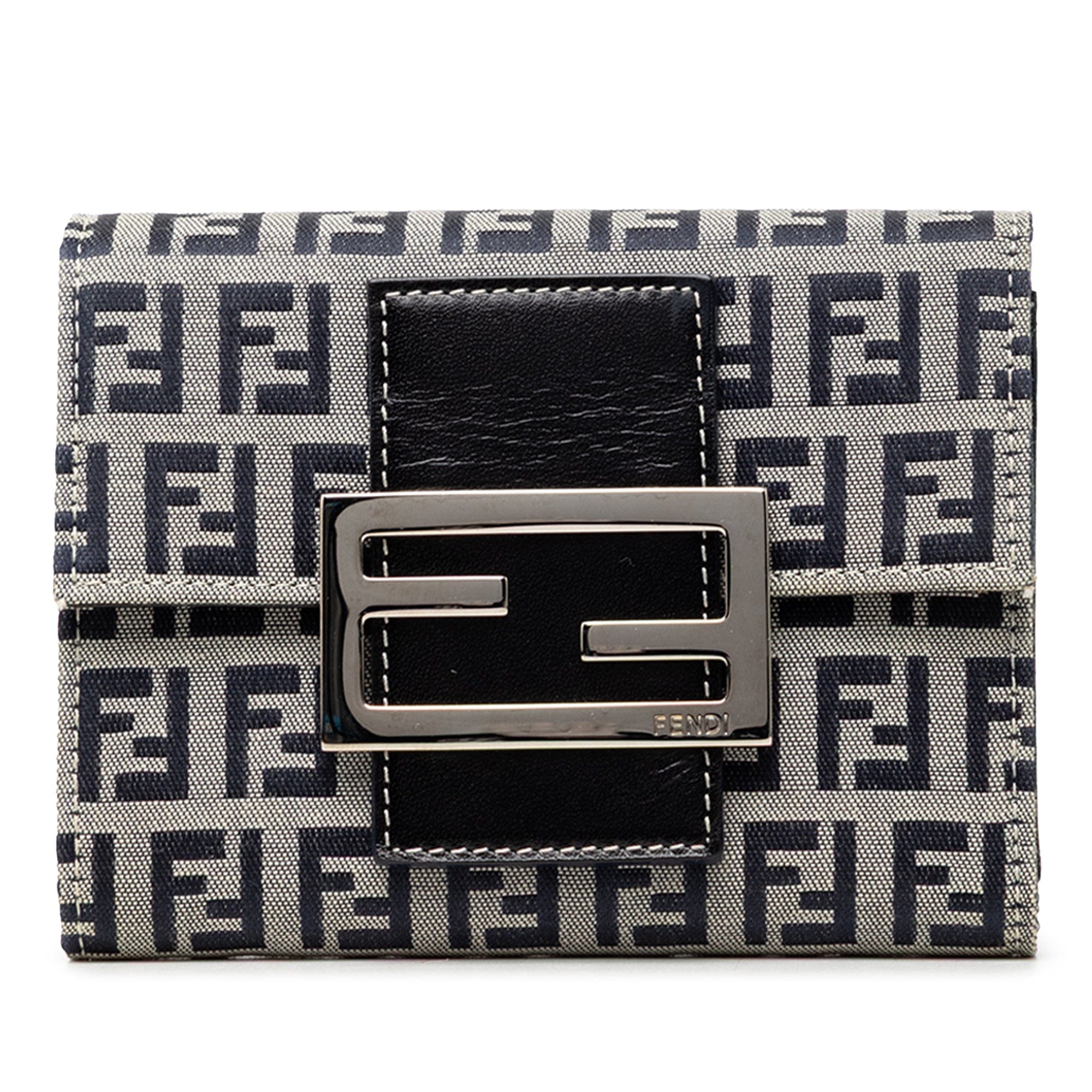 Fendi Zucchino Canvas Trifold Wallet