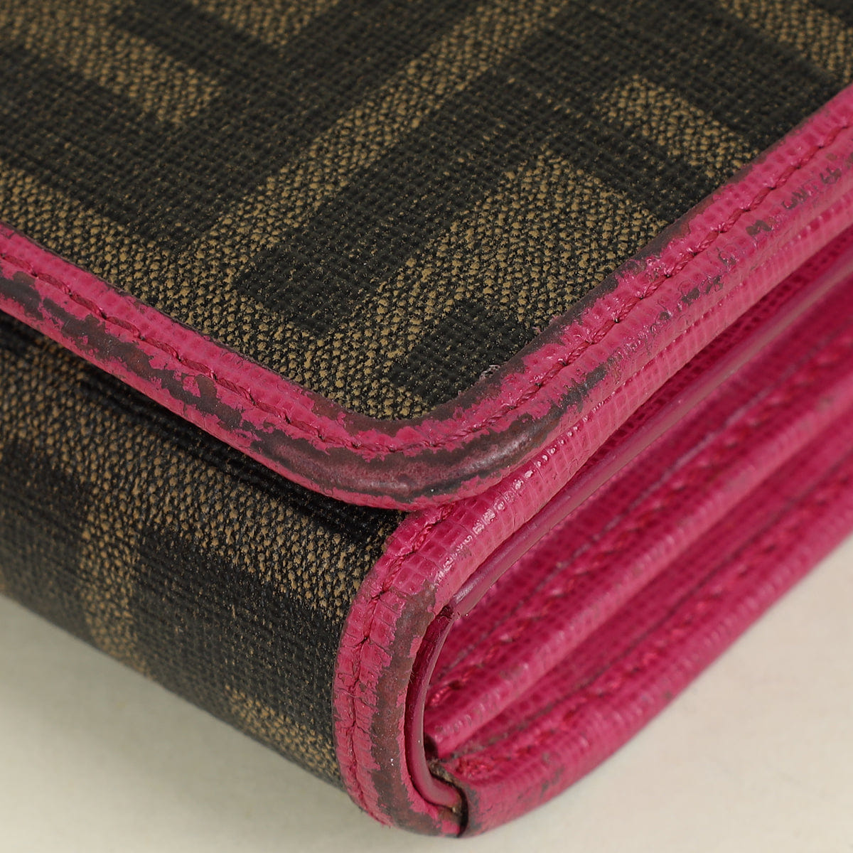 Fendi Bicolor FF Zucca Trifold Continental Wallet