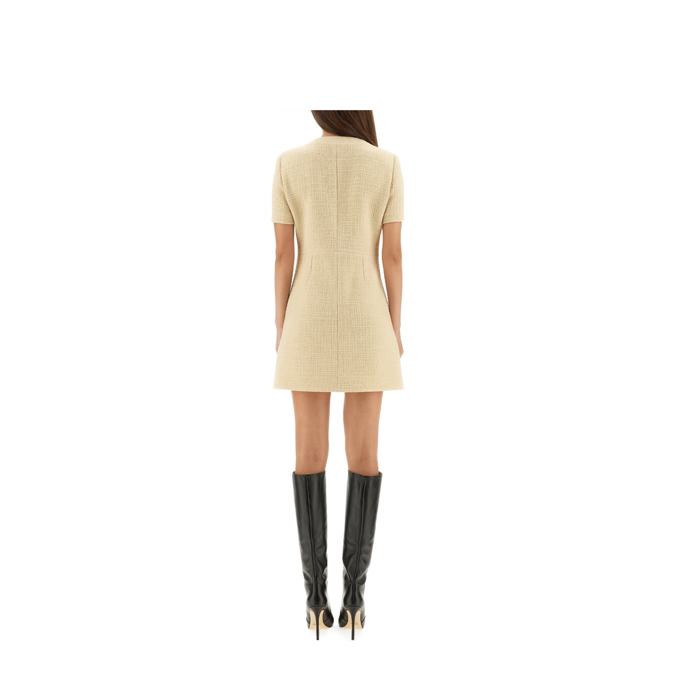 Gucci Textured Wool Tweed Dress