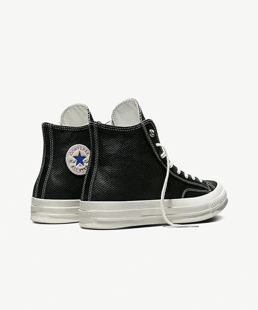 Converse | CHUCK 70 PERFORATED LEATHER { BLACK/BLUE/RED