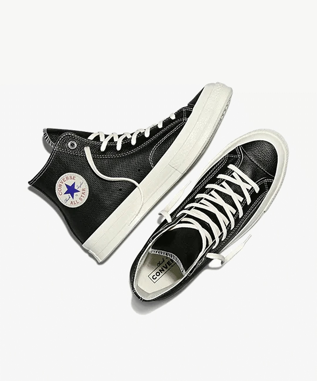 Converse | CHUCK 70 PERFORATED LEATHER { BLACK/BLUE/RED